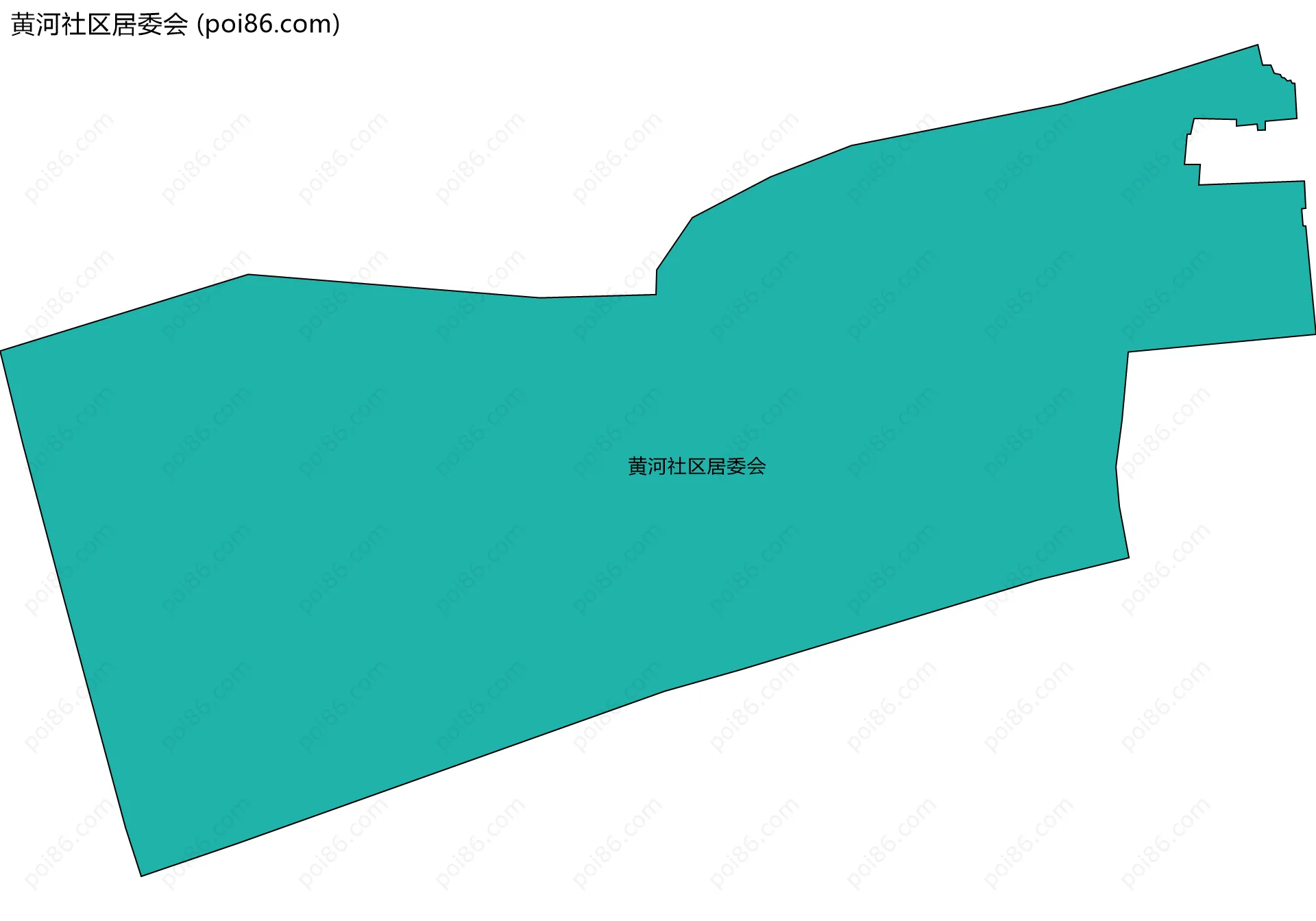 黄河社区居委会边界地图