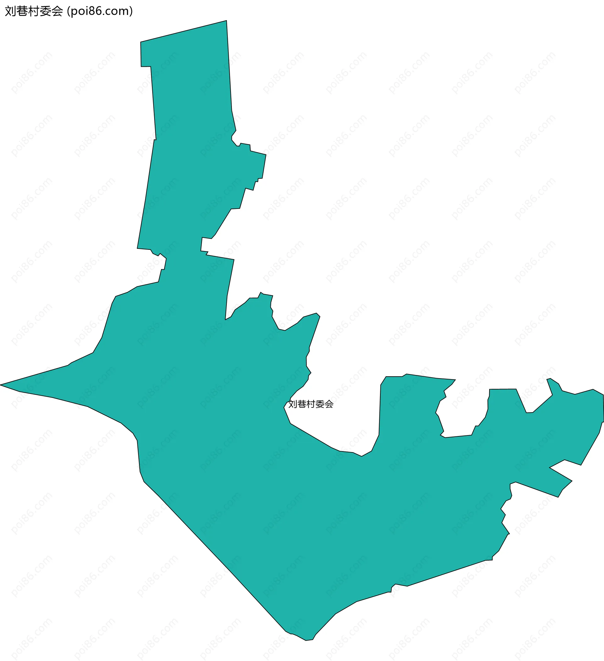 刘巷村委会边界地图