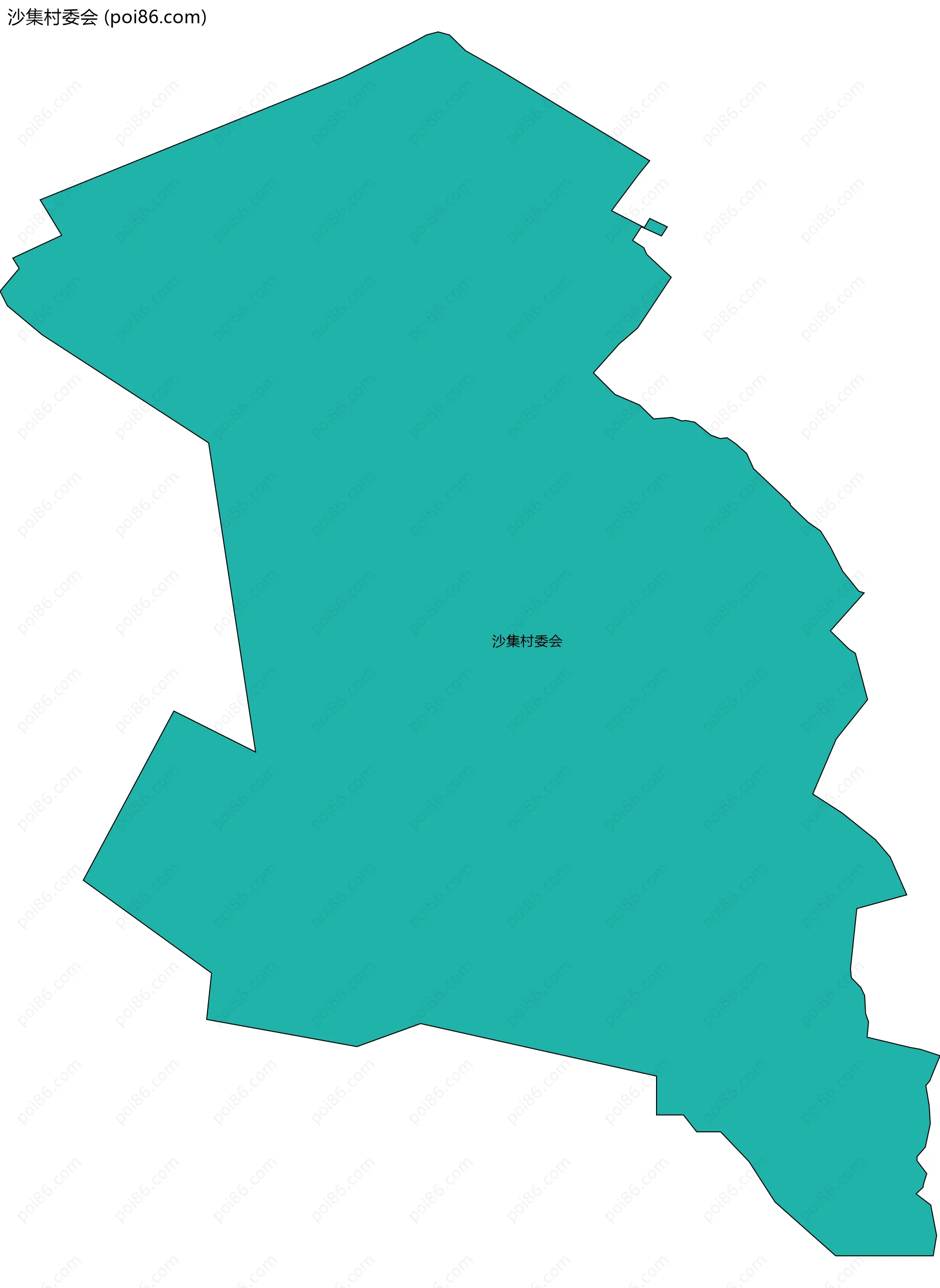 沙集村委会边界地图