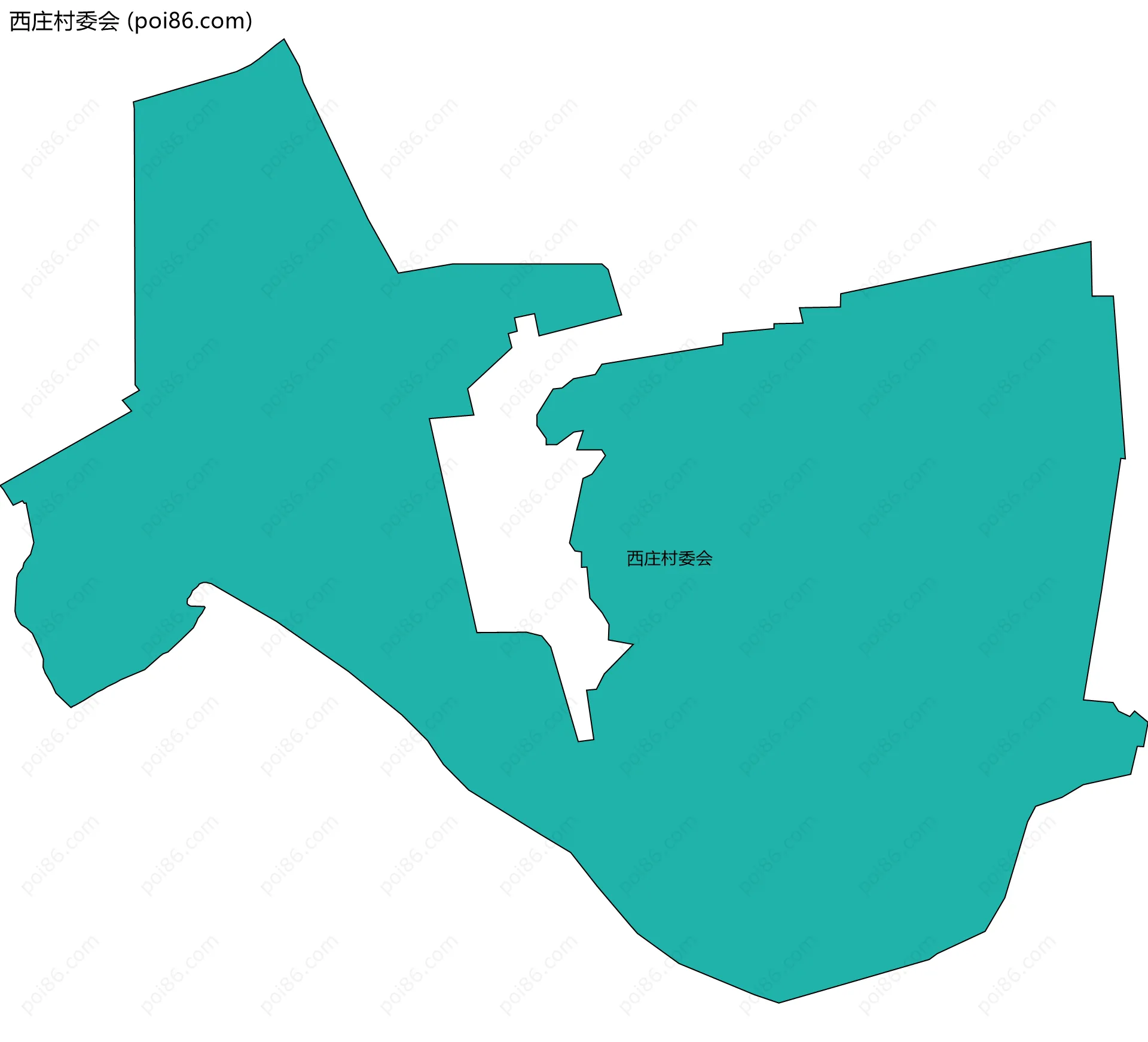 西庄村委会边界地图