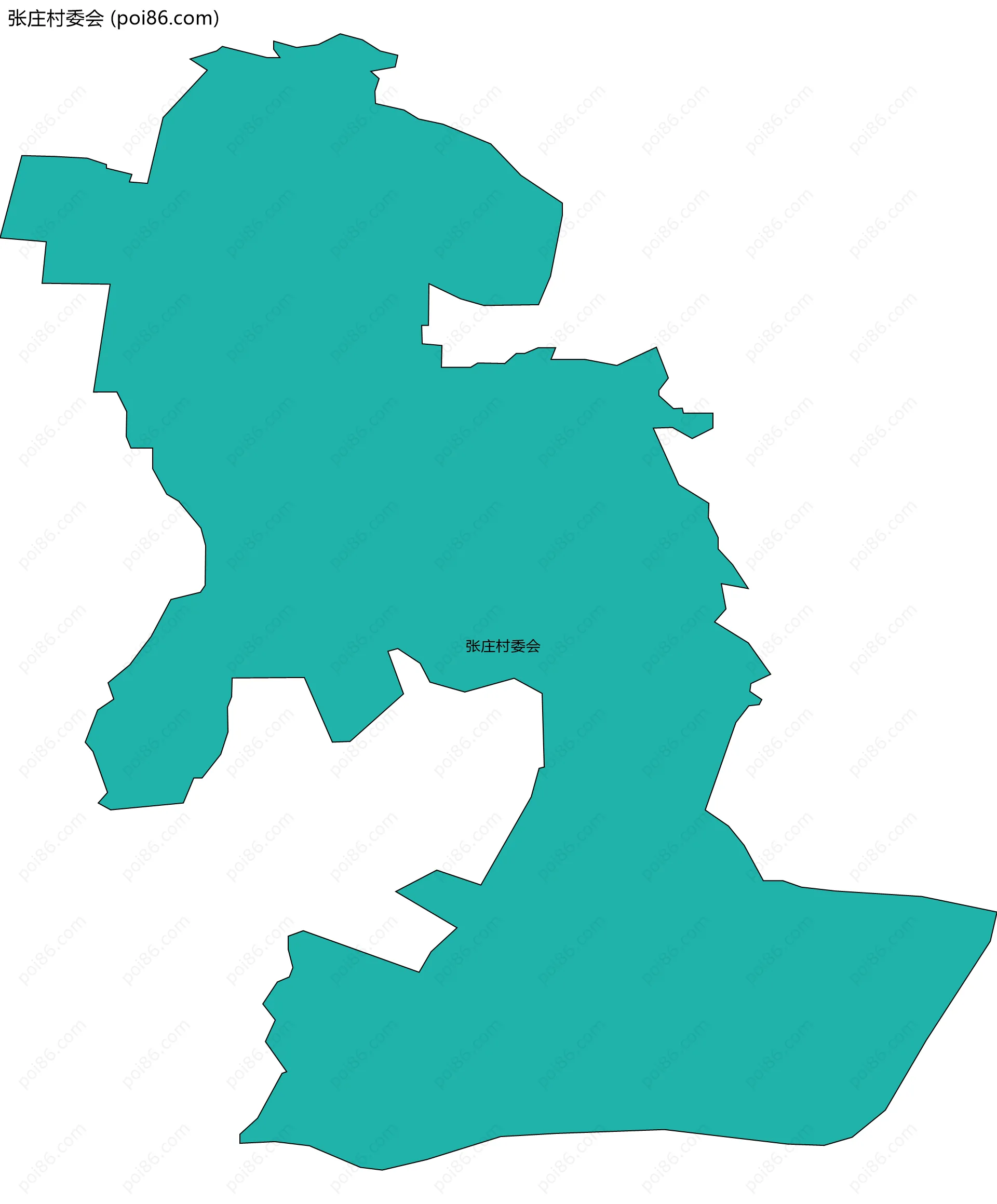 张庄村委会边界地图