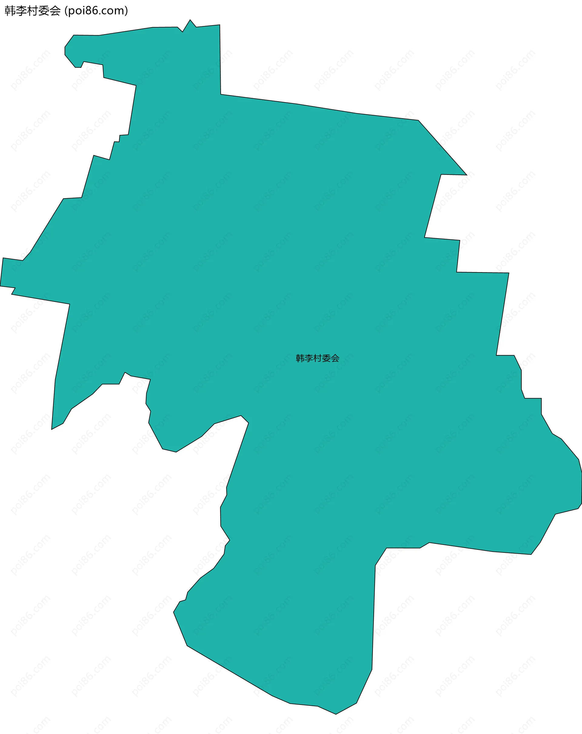 韩李村委会边界地图