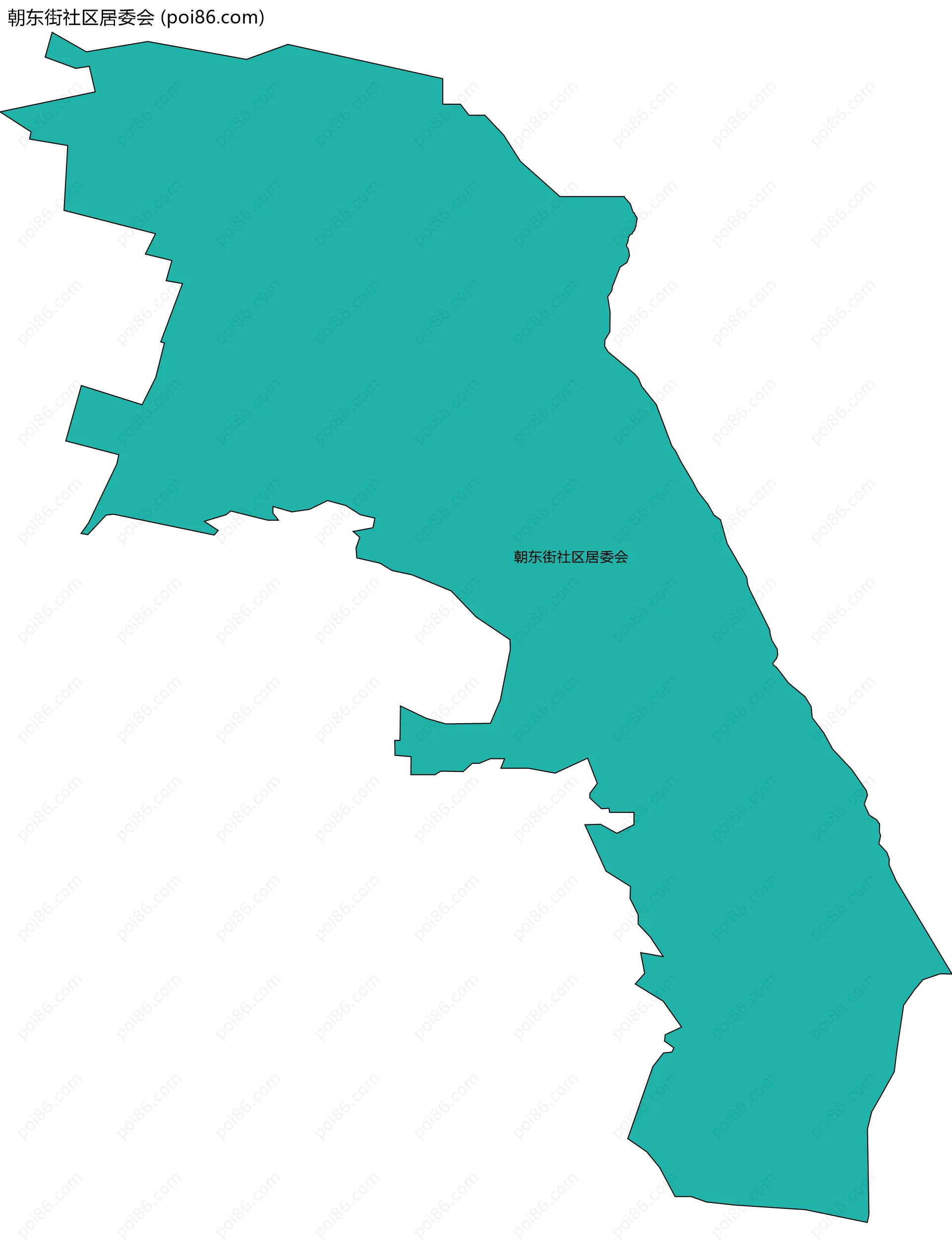 朝东街社区居委会边界地图