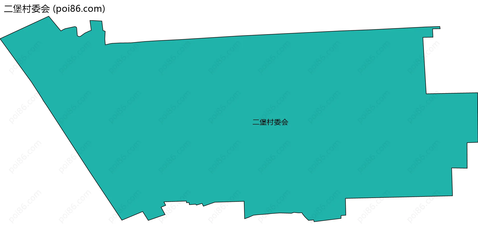 二堡村委会边界地图