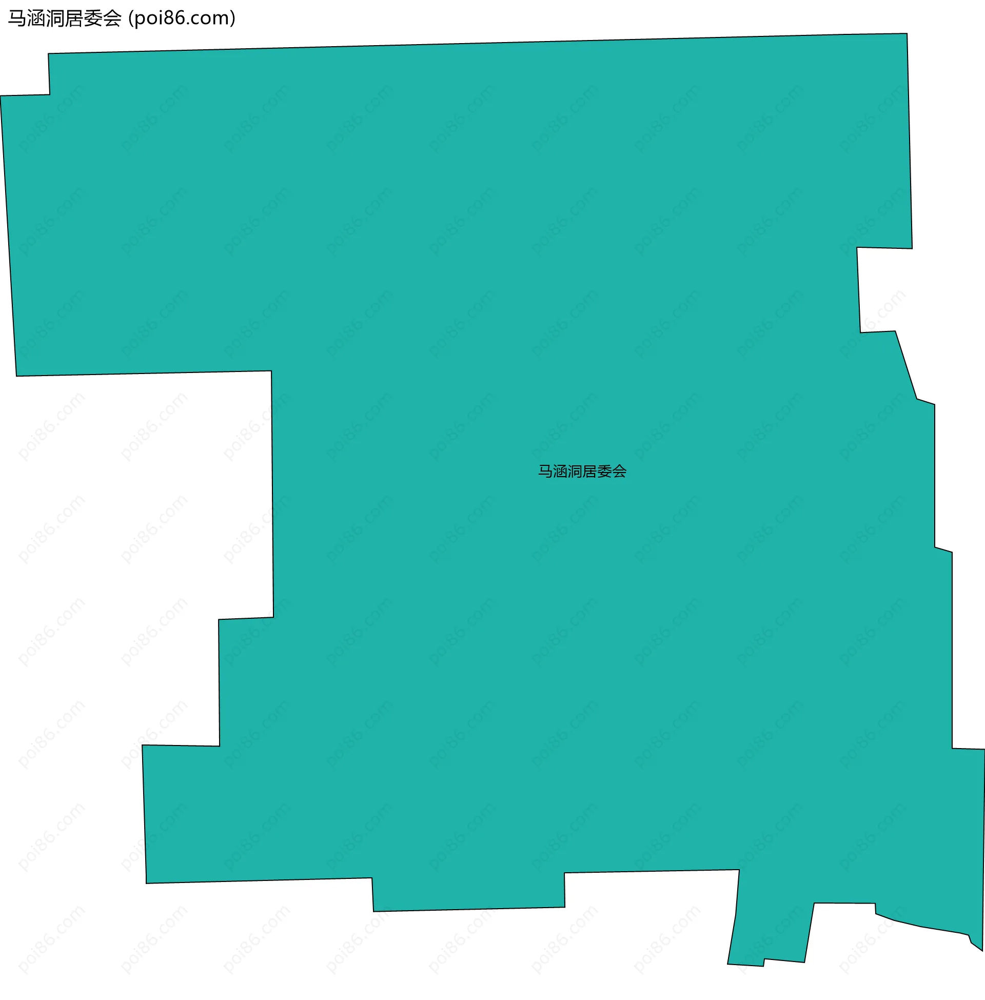 马涵洞居委会边界地图