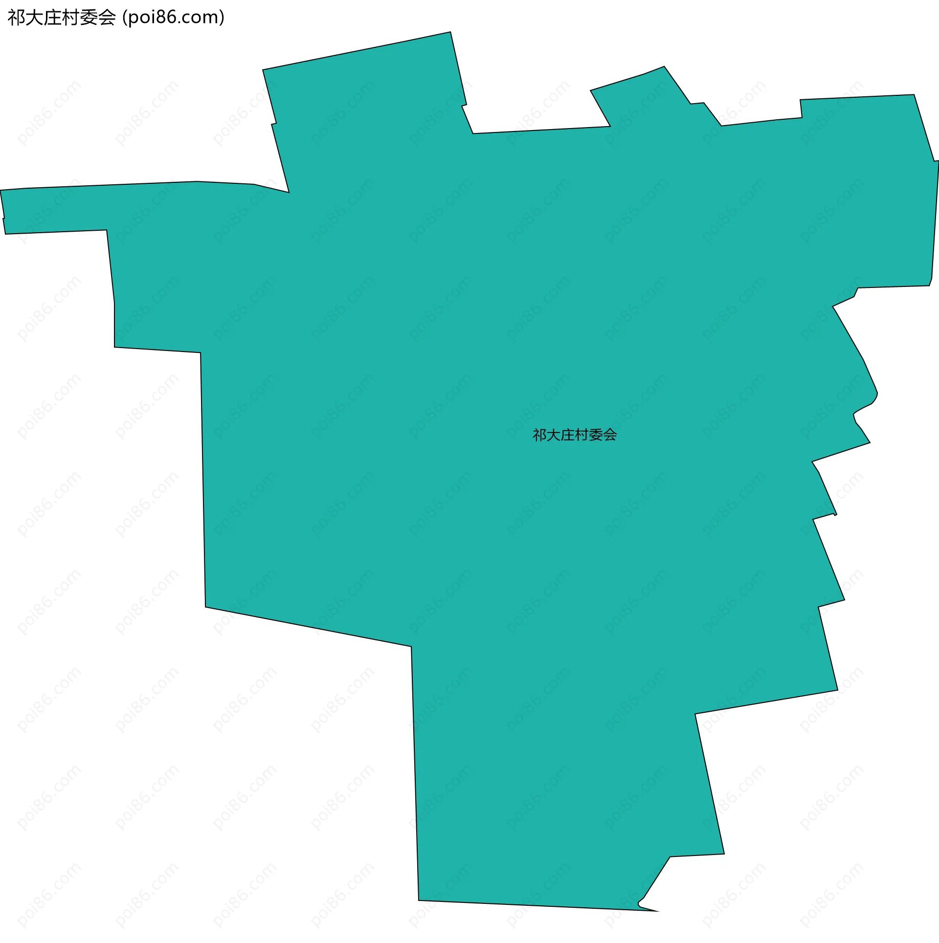 祁大庄村委会边界地图