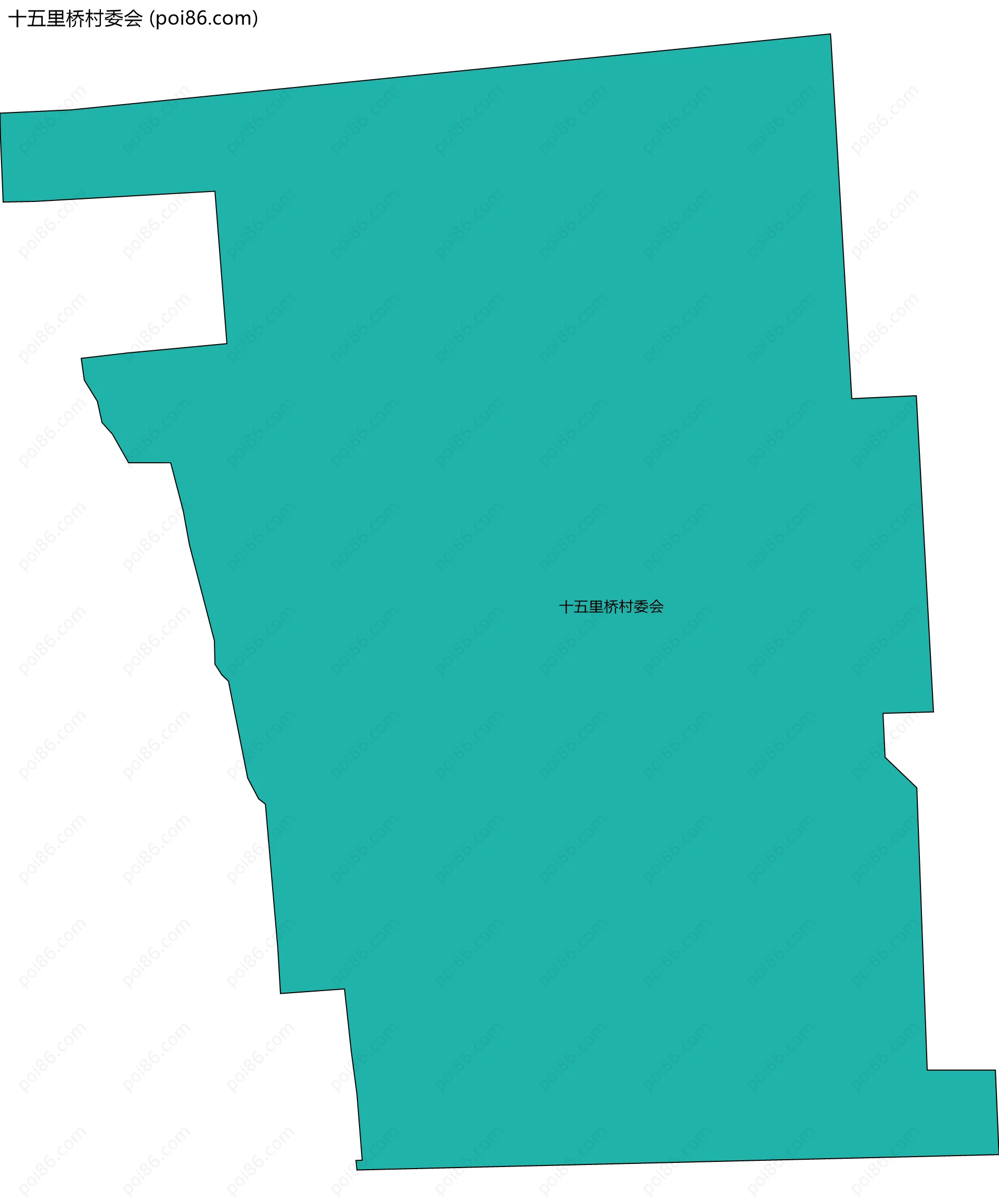 十五里桥村委会边界地图