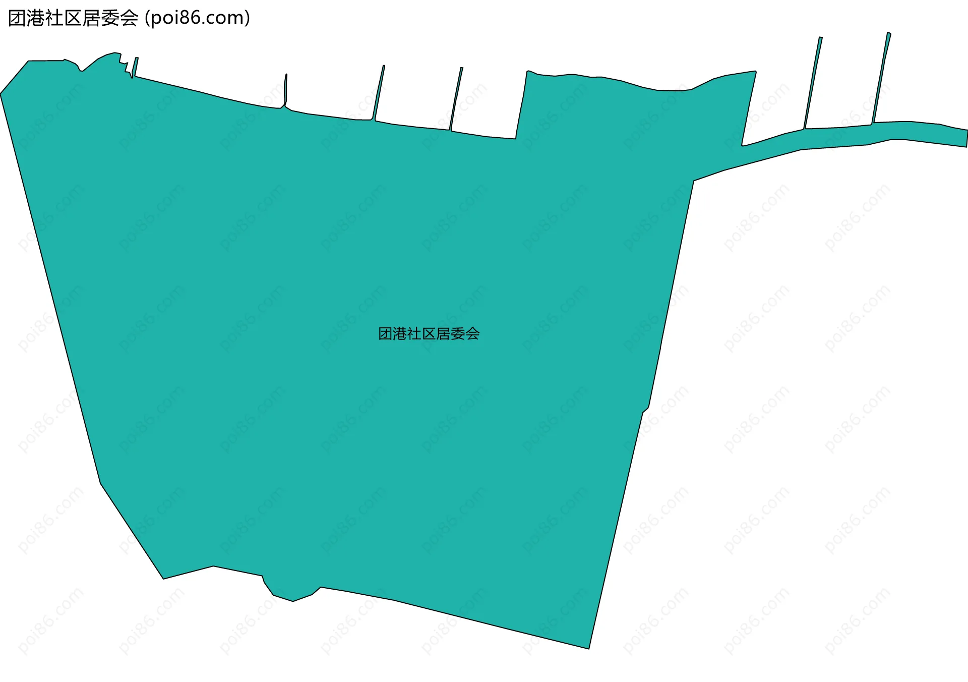 团港社区居委会边界地图