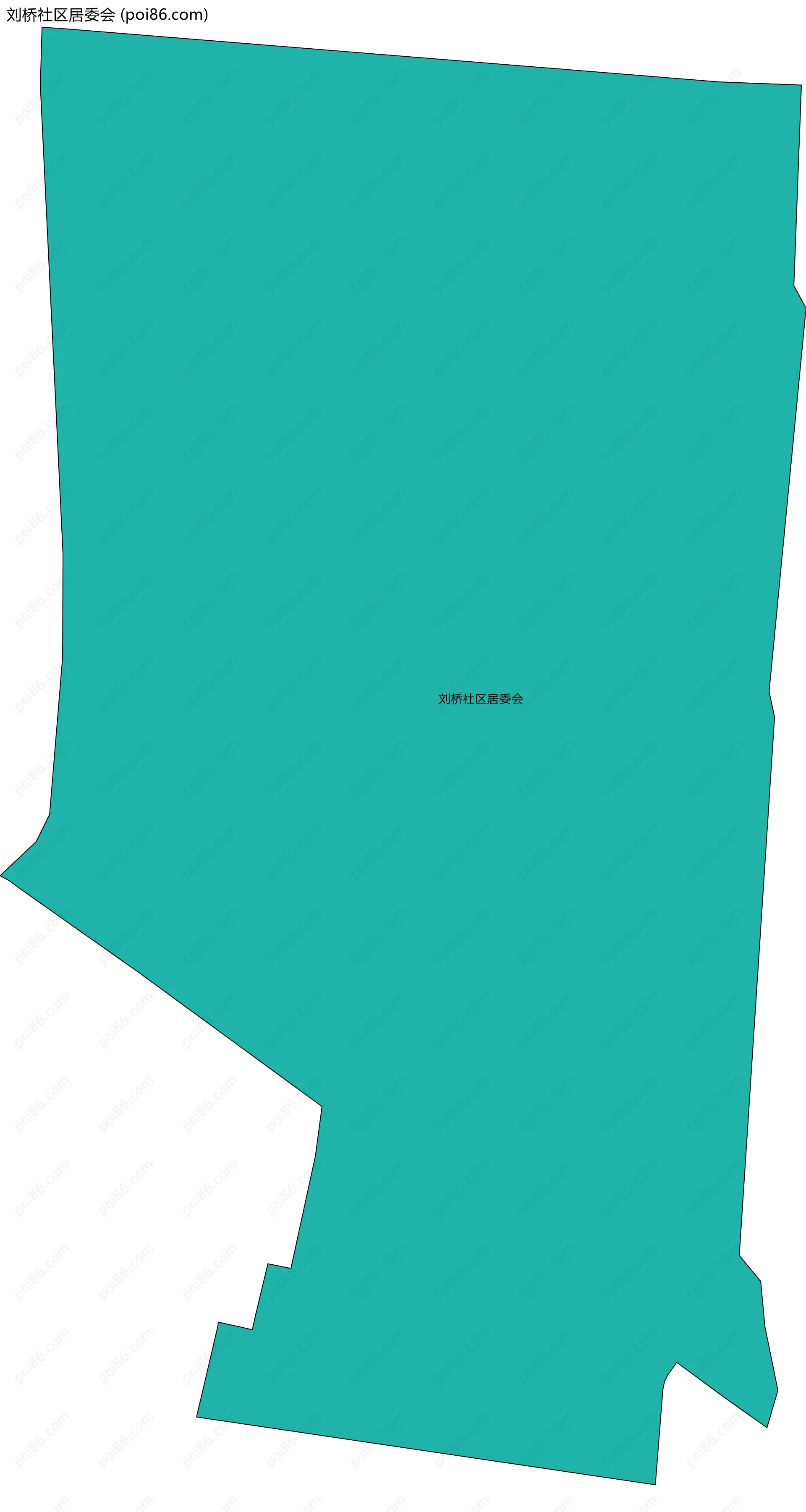 刘桥社区居委会边界地图