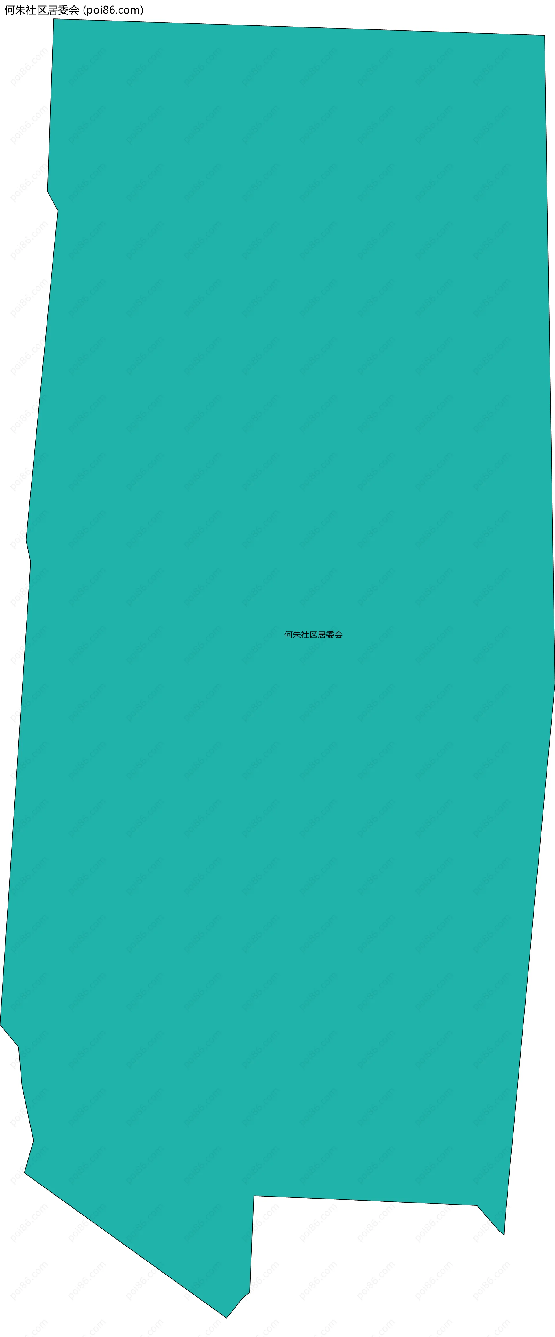 何朱社区居委会边界地图