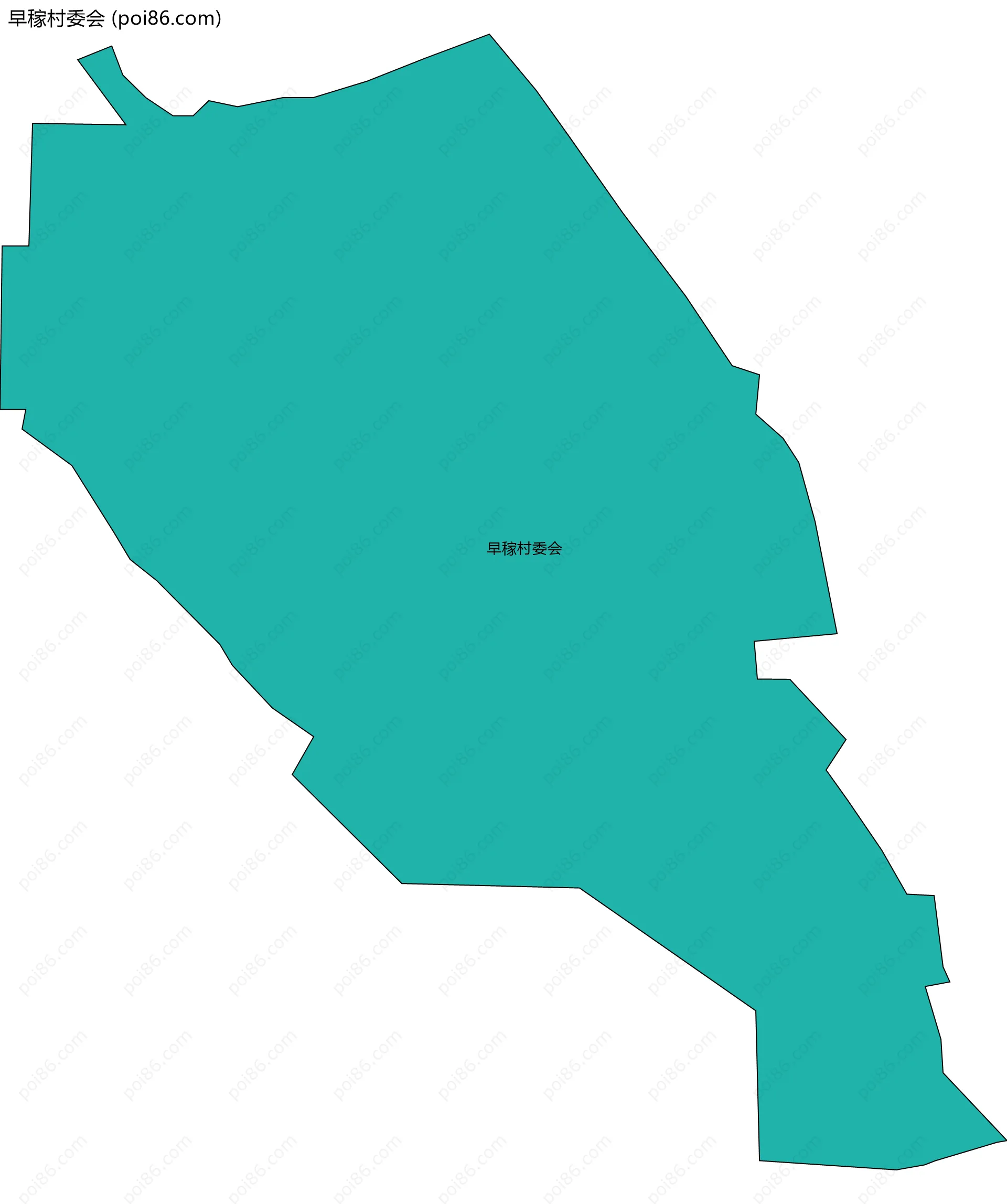 早稼村委会边界地图