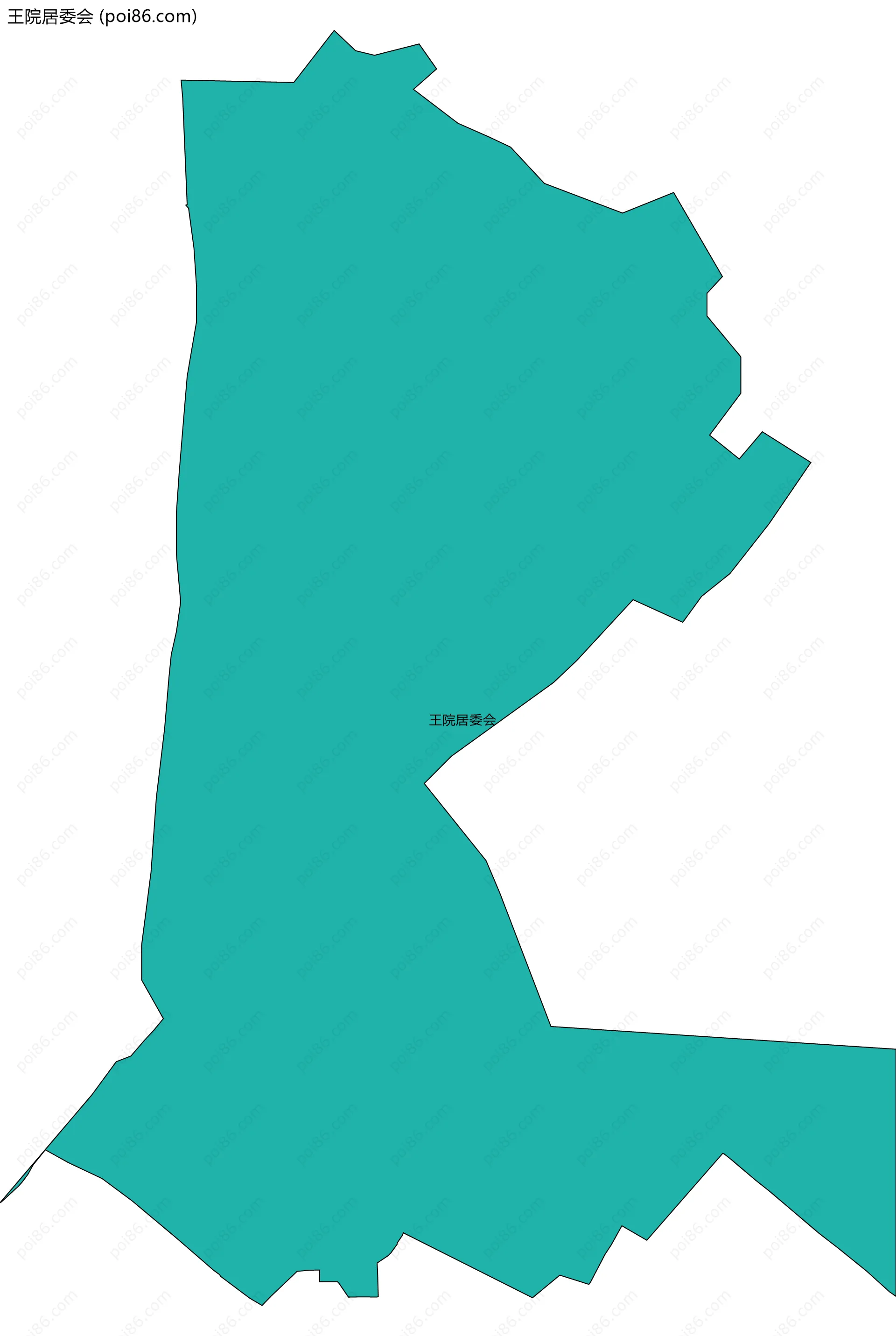 王院居委会边界地图