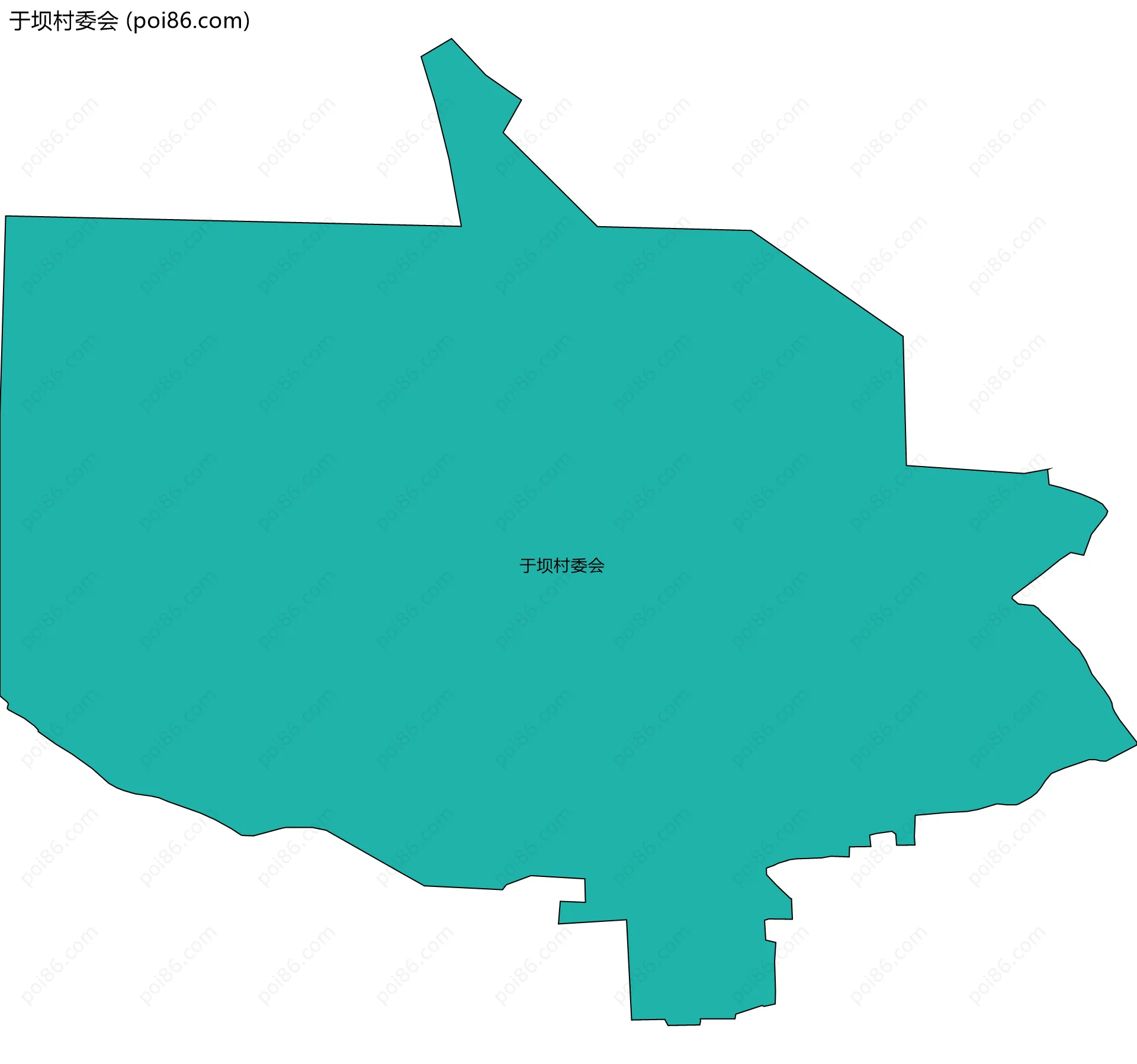 于坝村委会边界地图