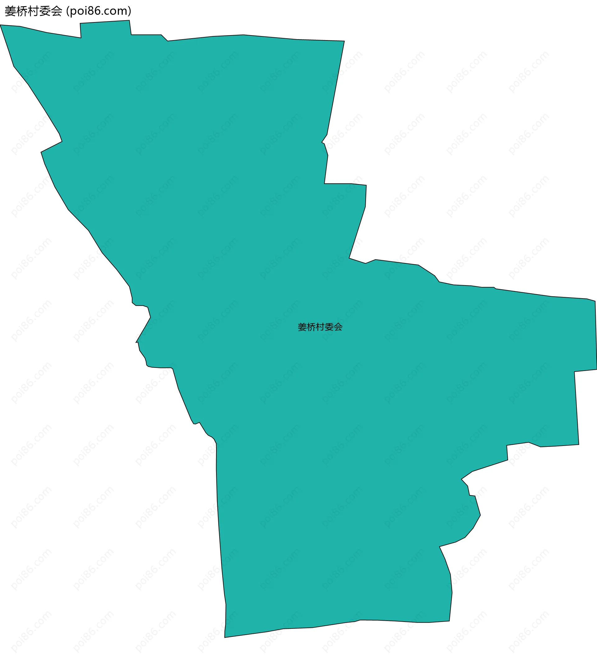 姜桥村委会边界地图