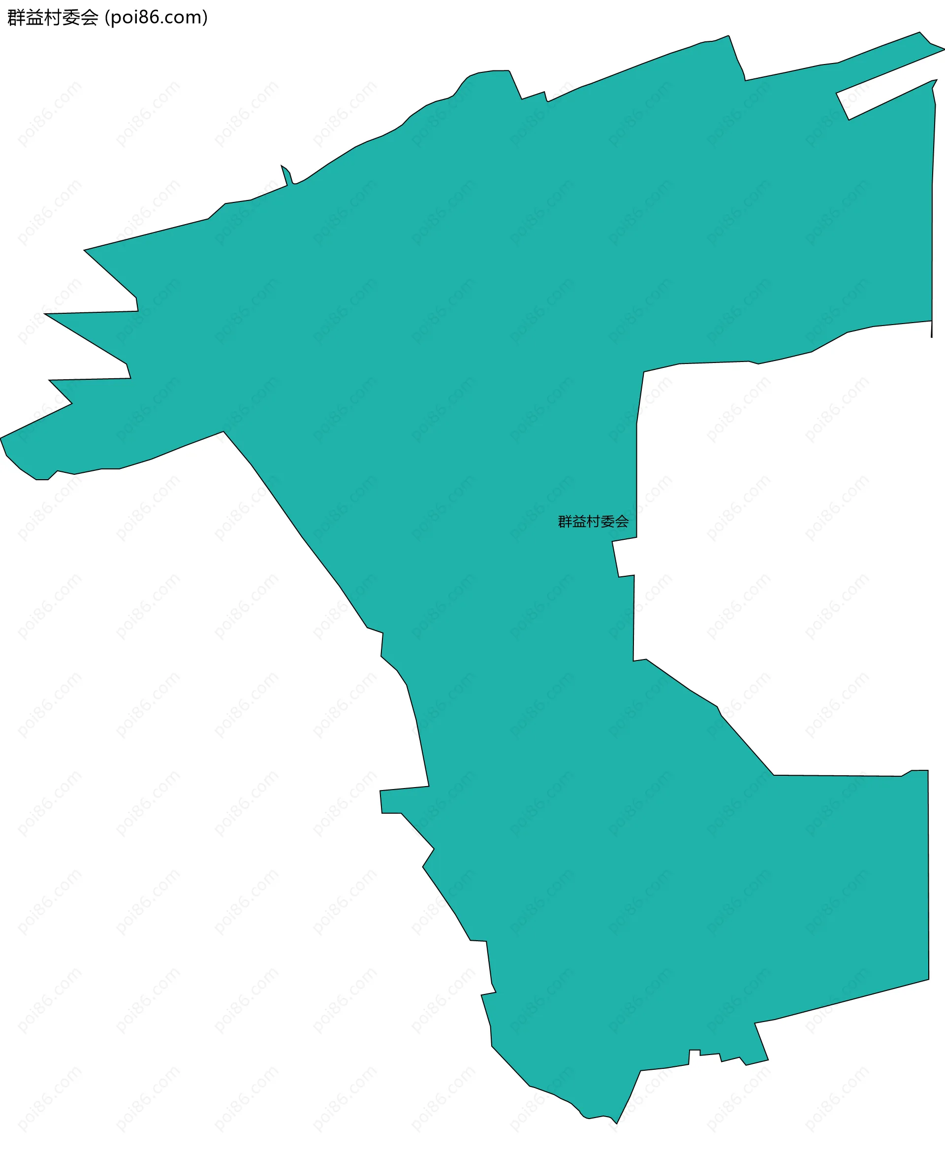 群益村委会边界地图