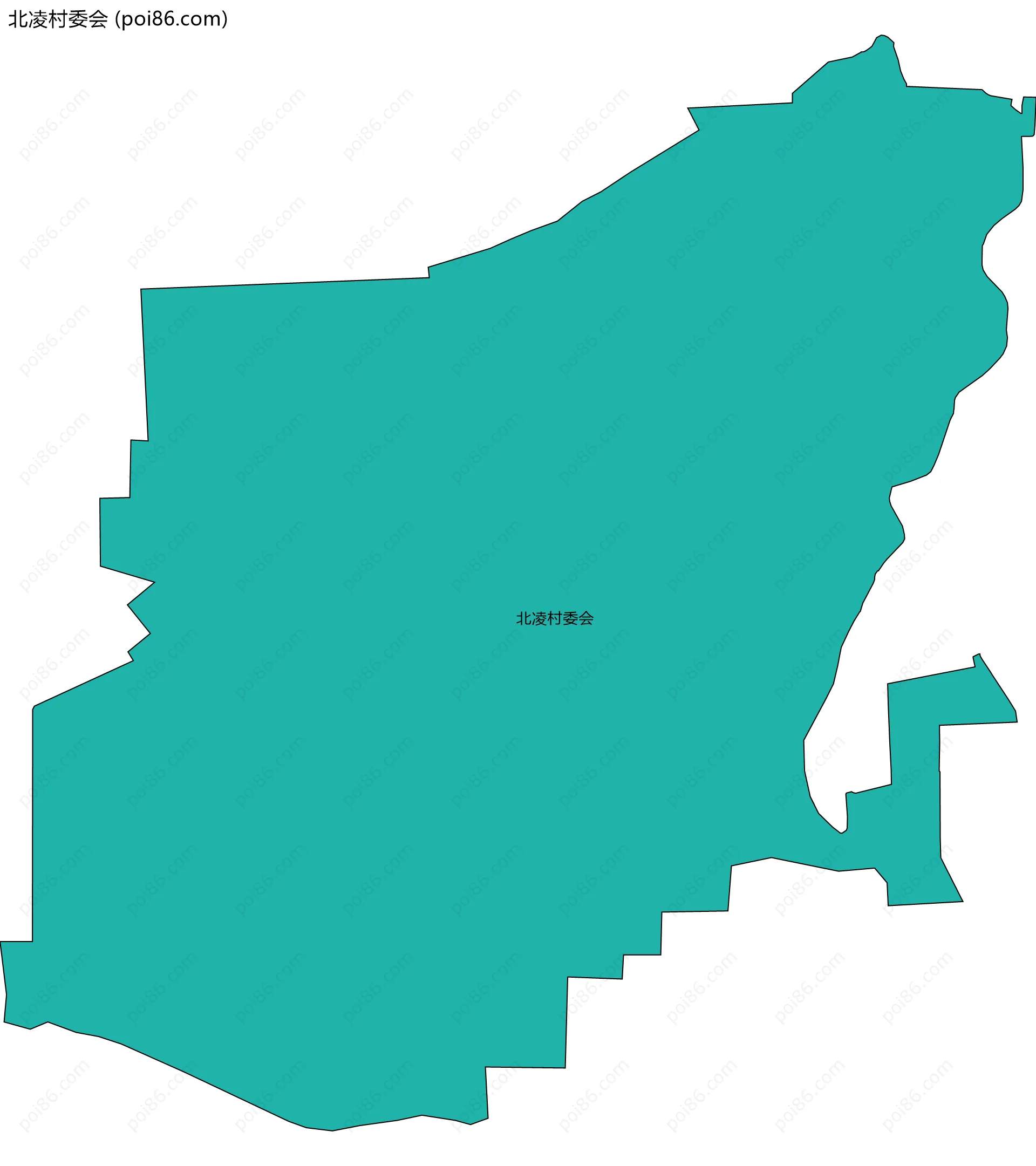 北凌村委会边界地图