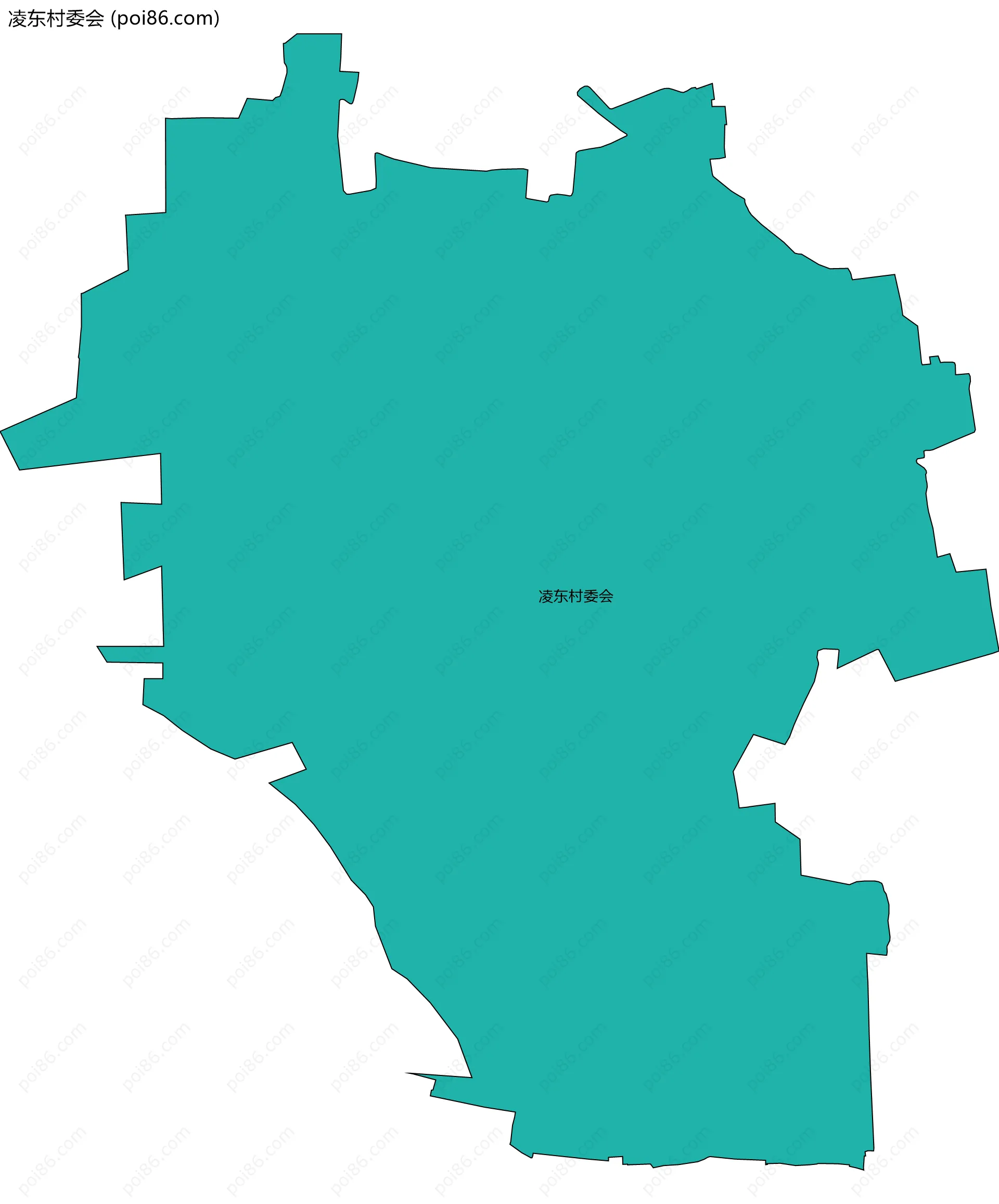 凌东村委会边界地图