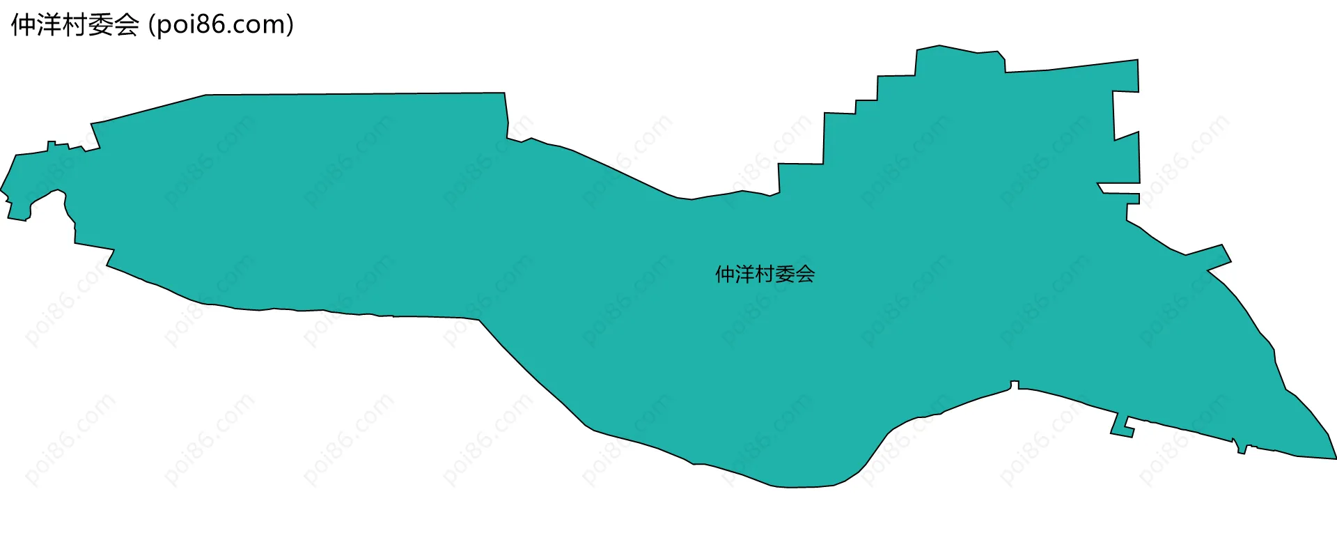 仲洋村委会边界地图