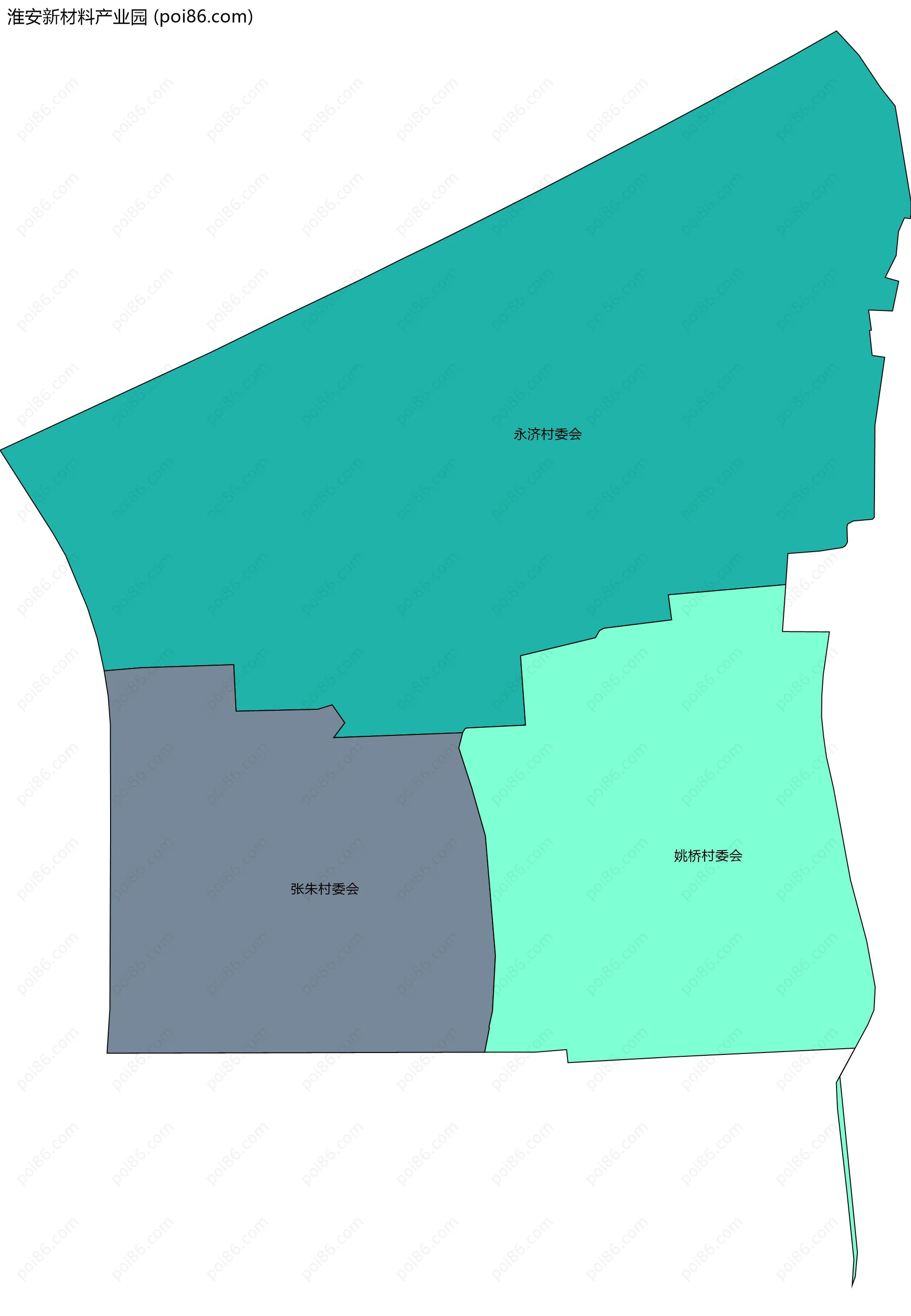 淮安新材料产业园边界地图(五级行政区划)