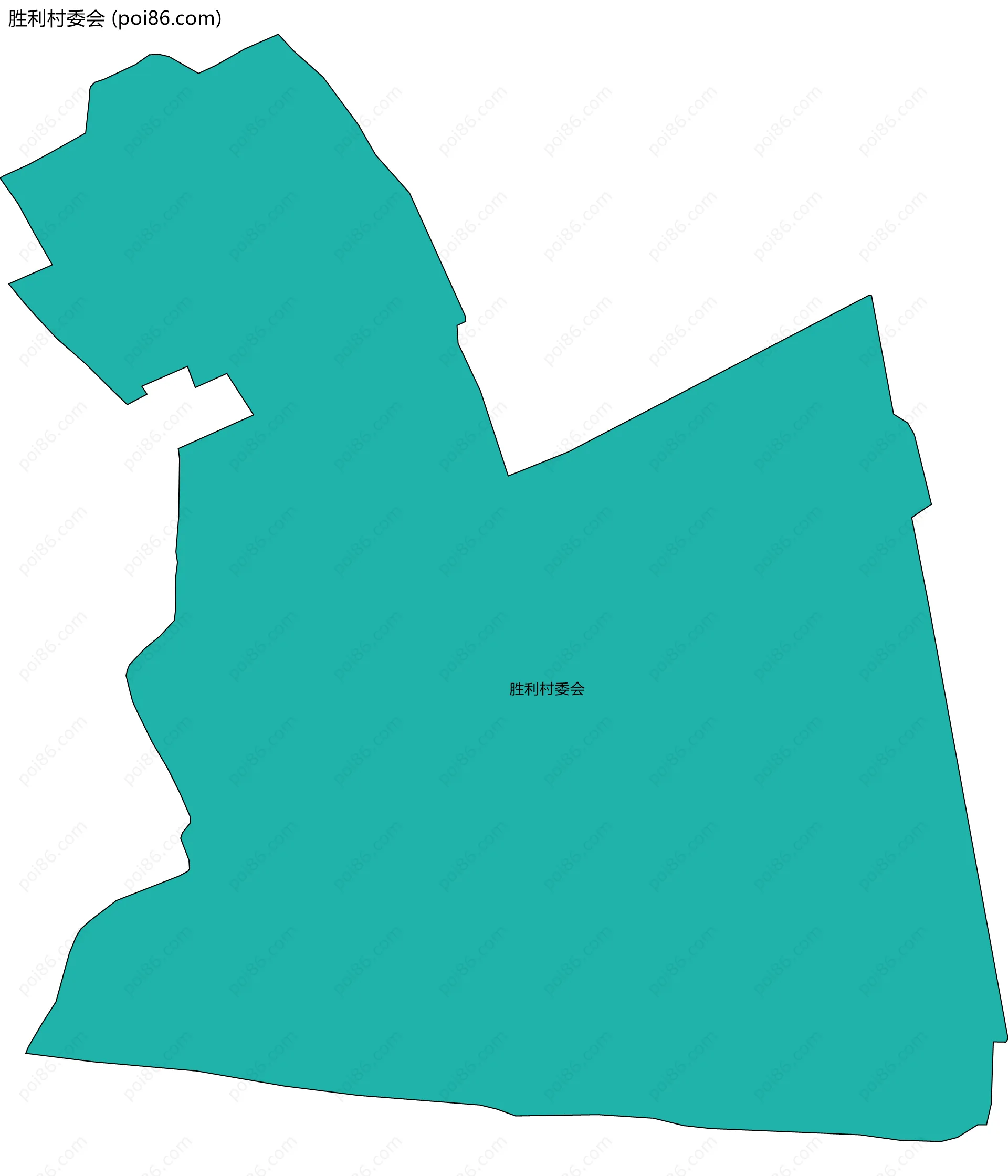 胜利村委会边界地图