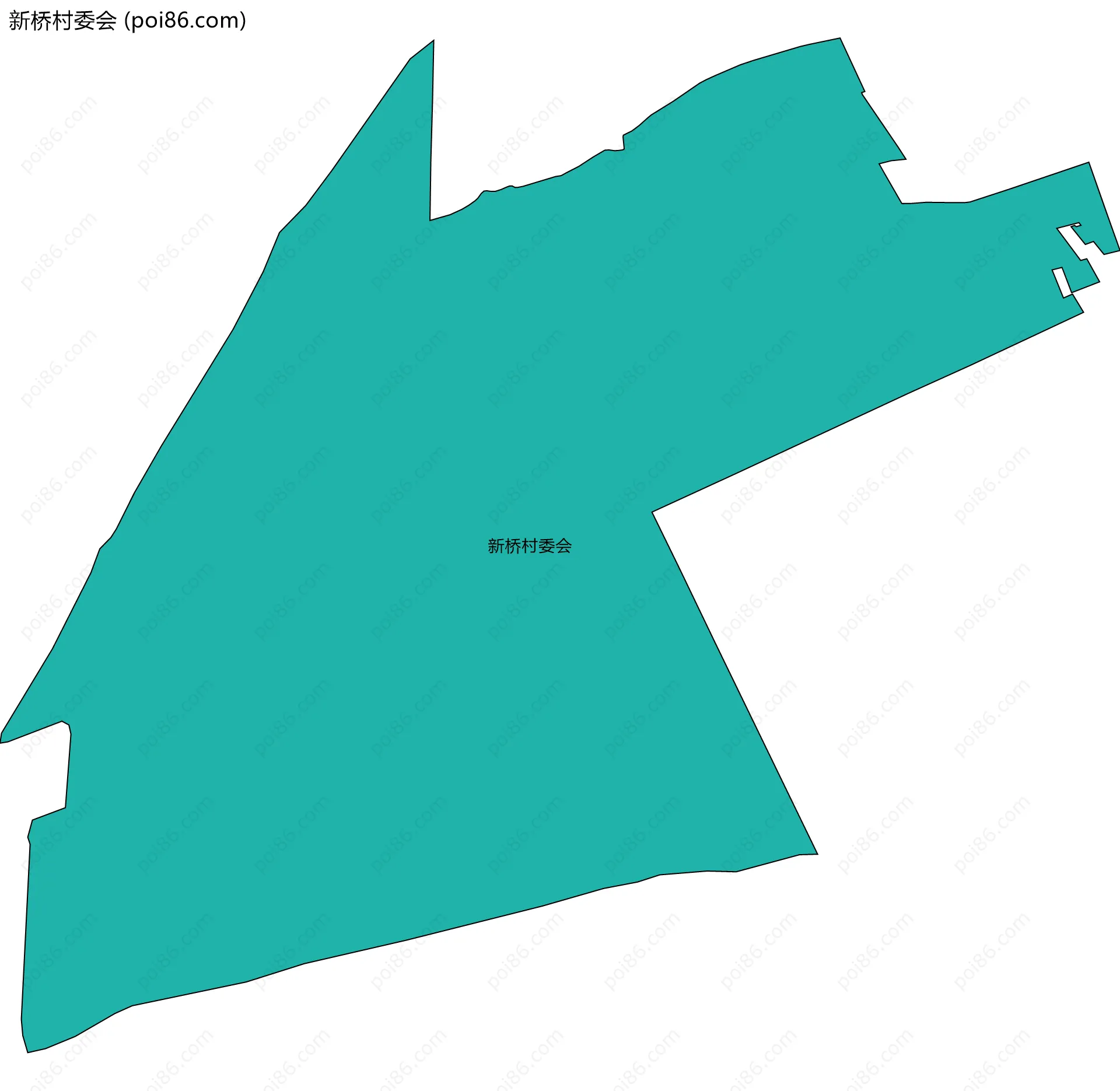 新桥村委会边界地图