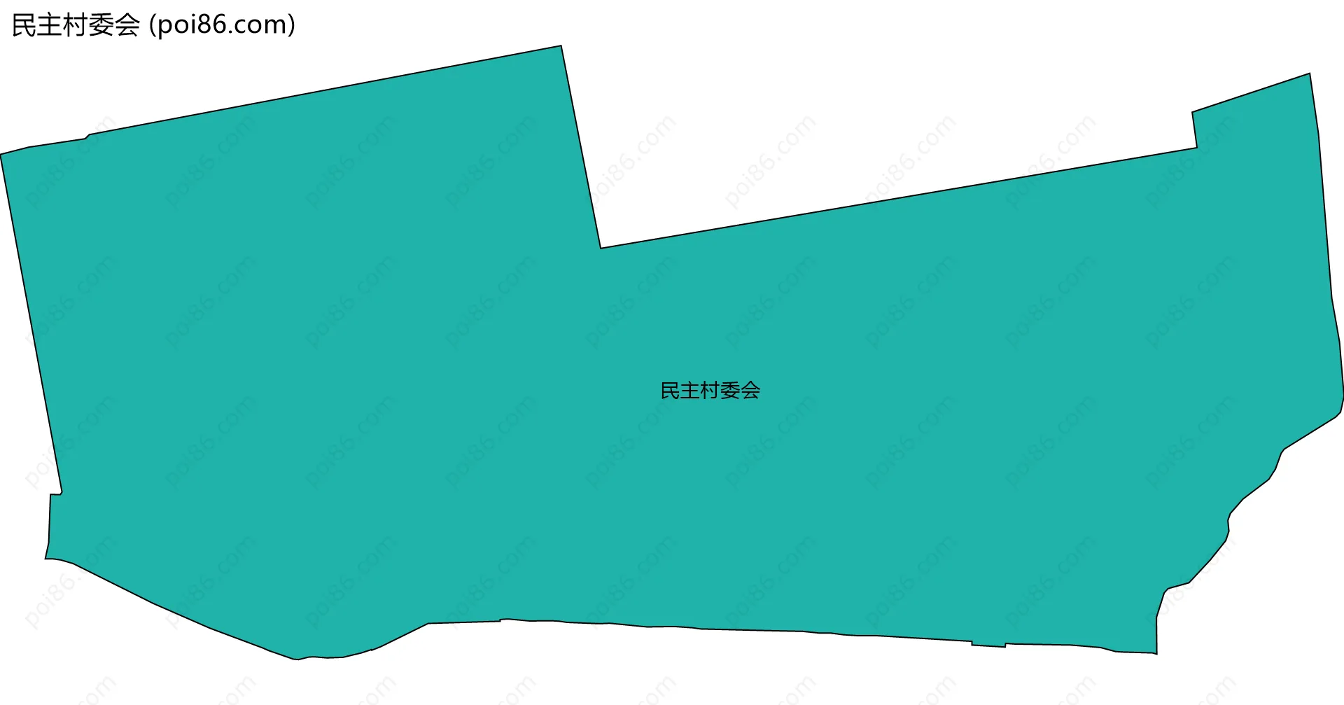 民主村委会边界地图