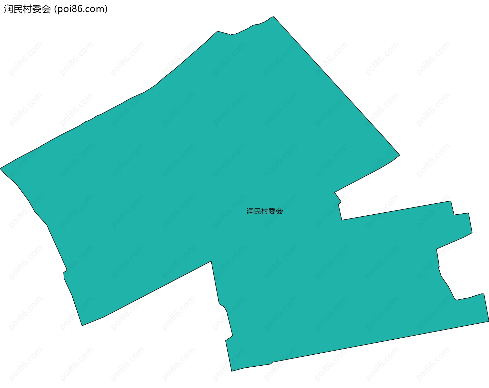 润民村委会边界地图