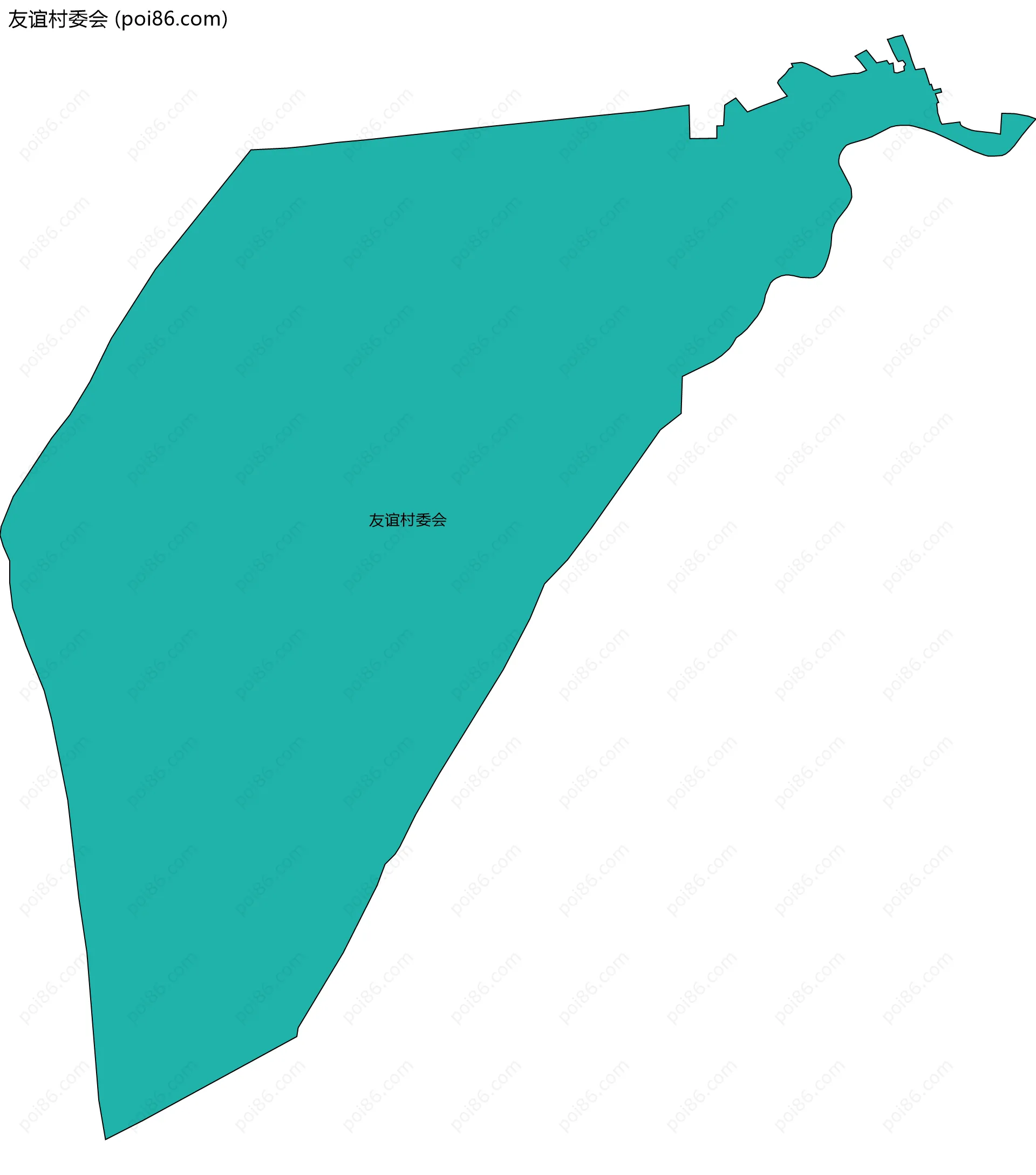 友谊村委会边界地图