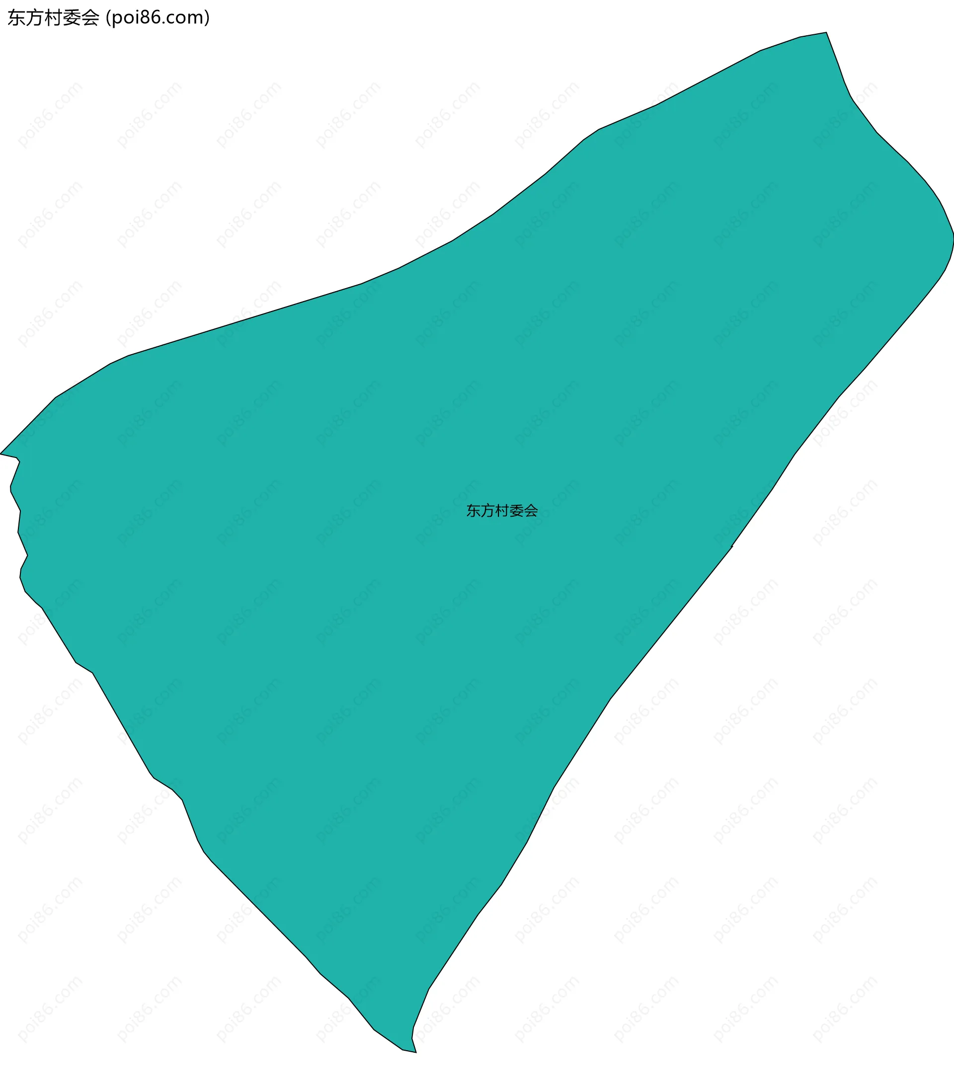 东方村委会边界地图