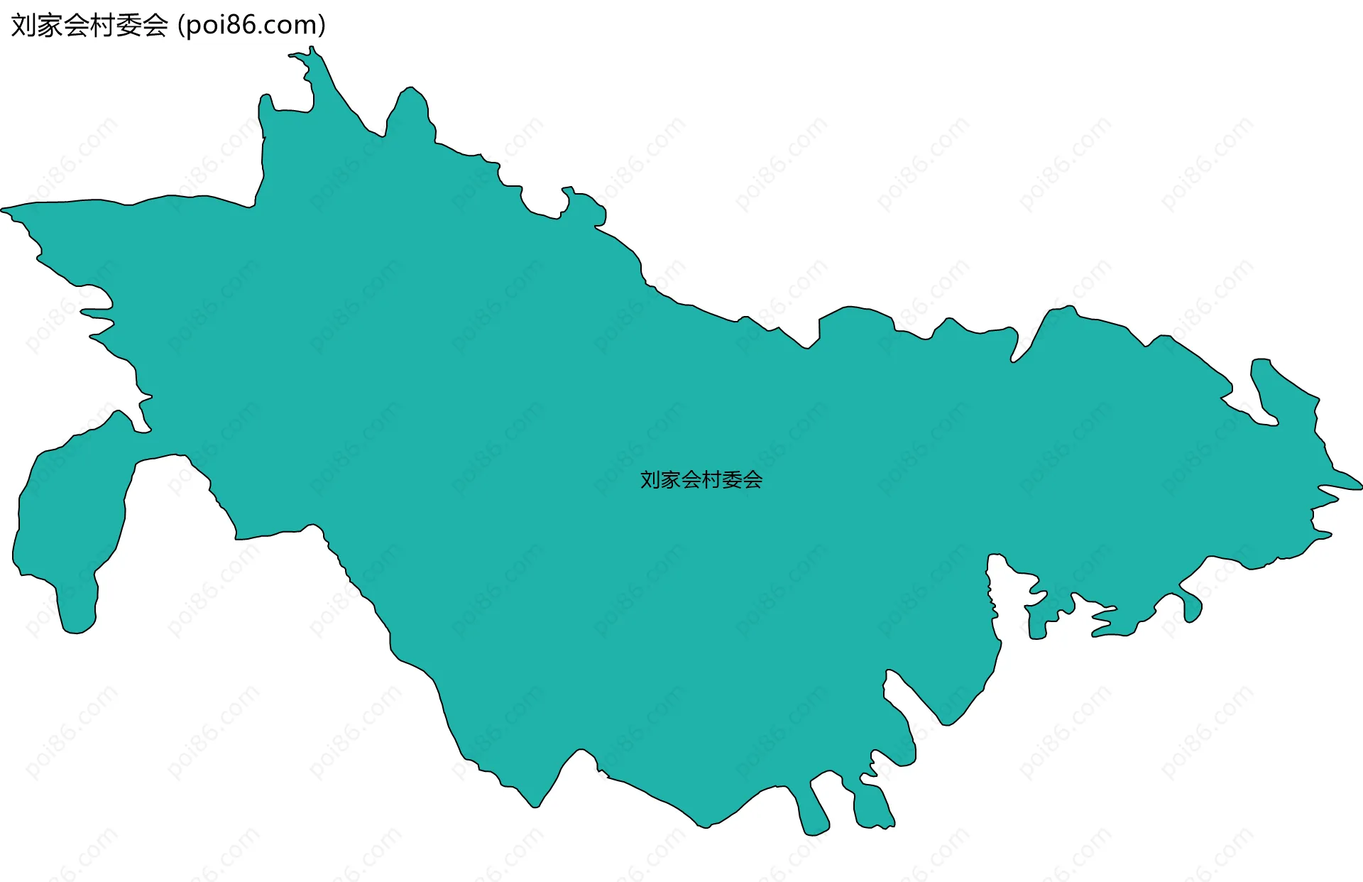 刘家会村委会边界地图