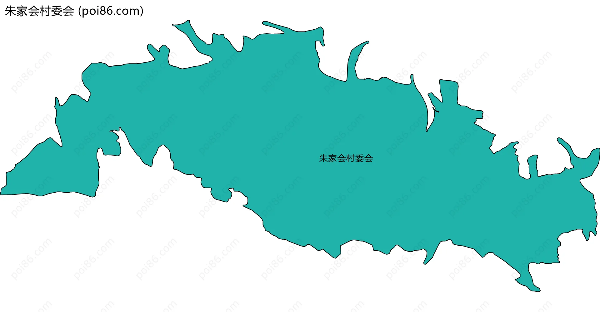 朱家会村委会边界地图