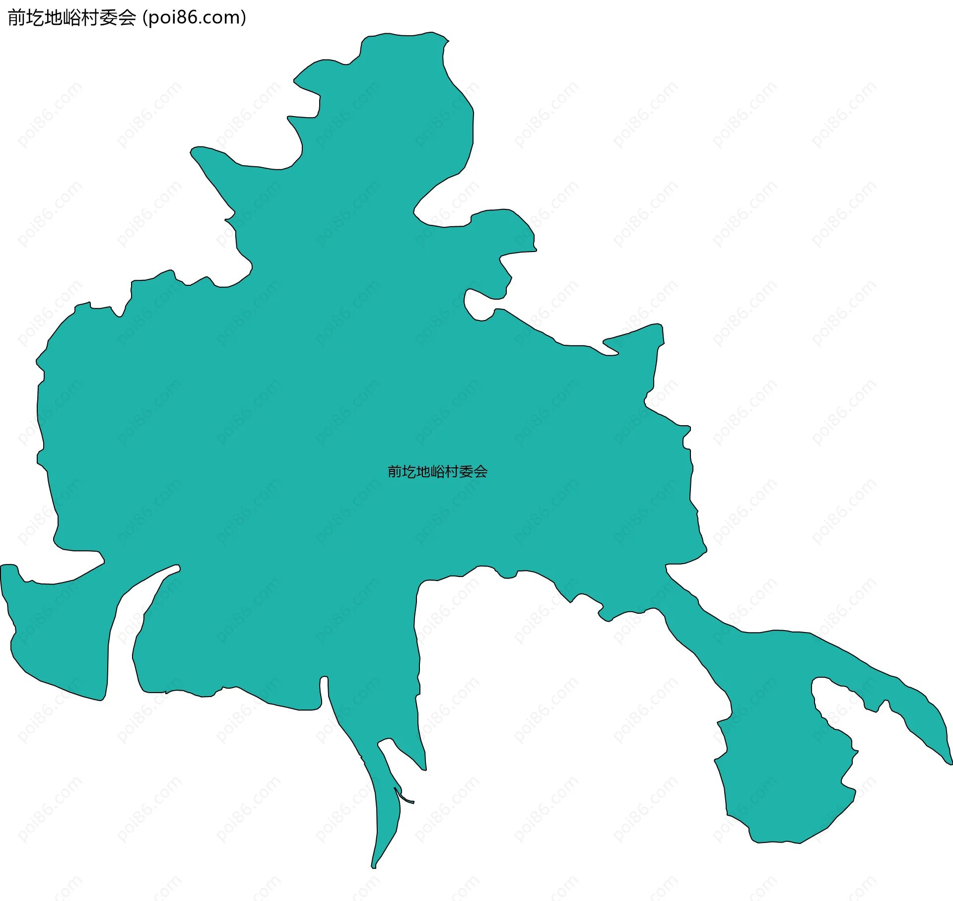 前圪地峪村委会边界地图