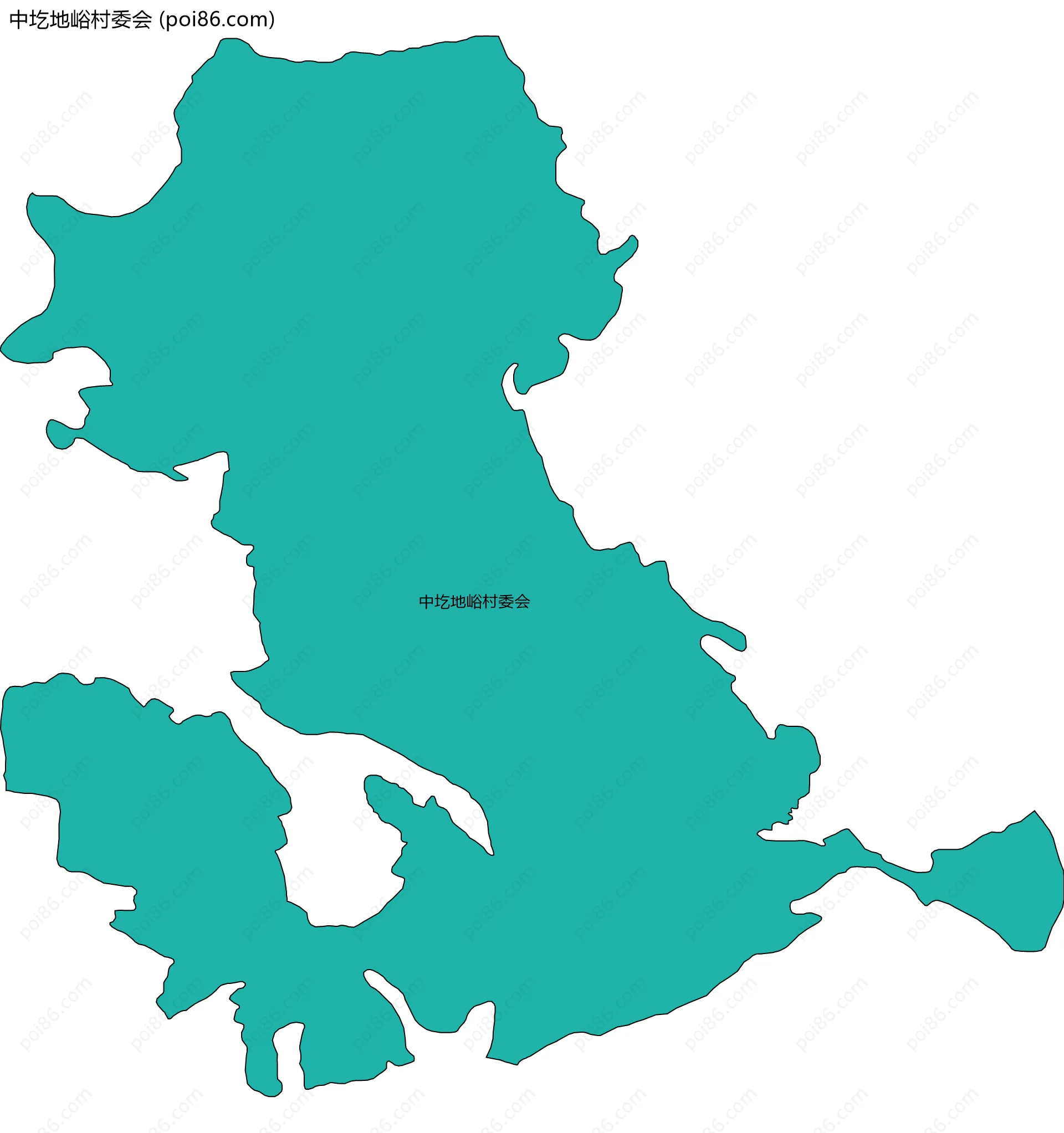 中圪地峪村委会边界地图