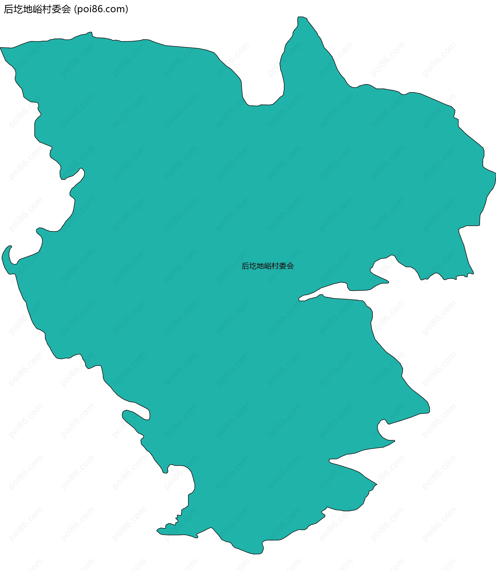 后圪地峪村委会边界地图