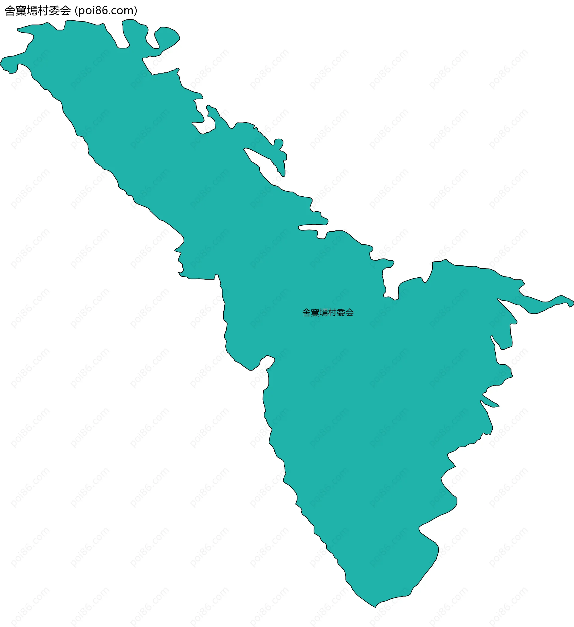 舍窠墕村委会边界地图
