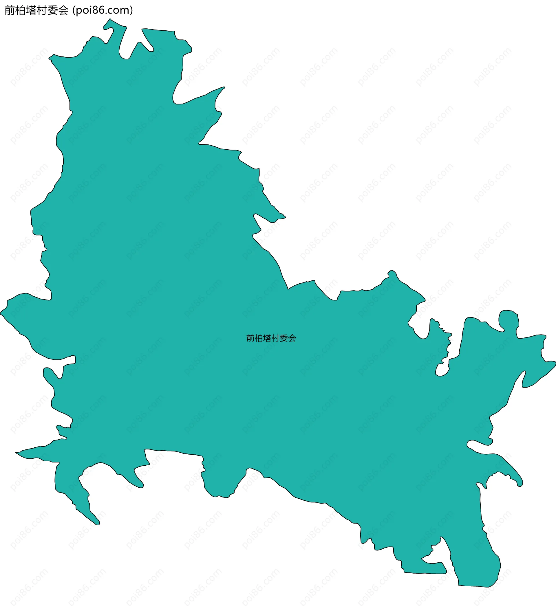 前柏塔村委会边界地图