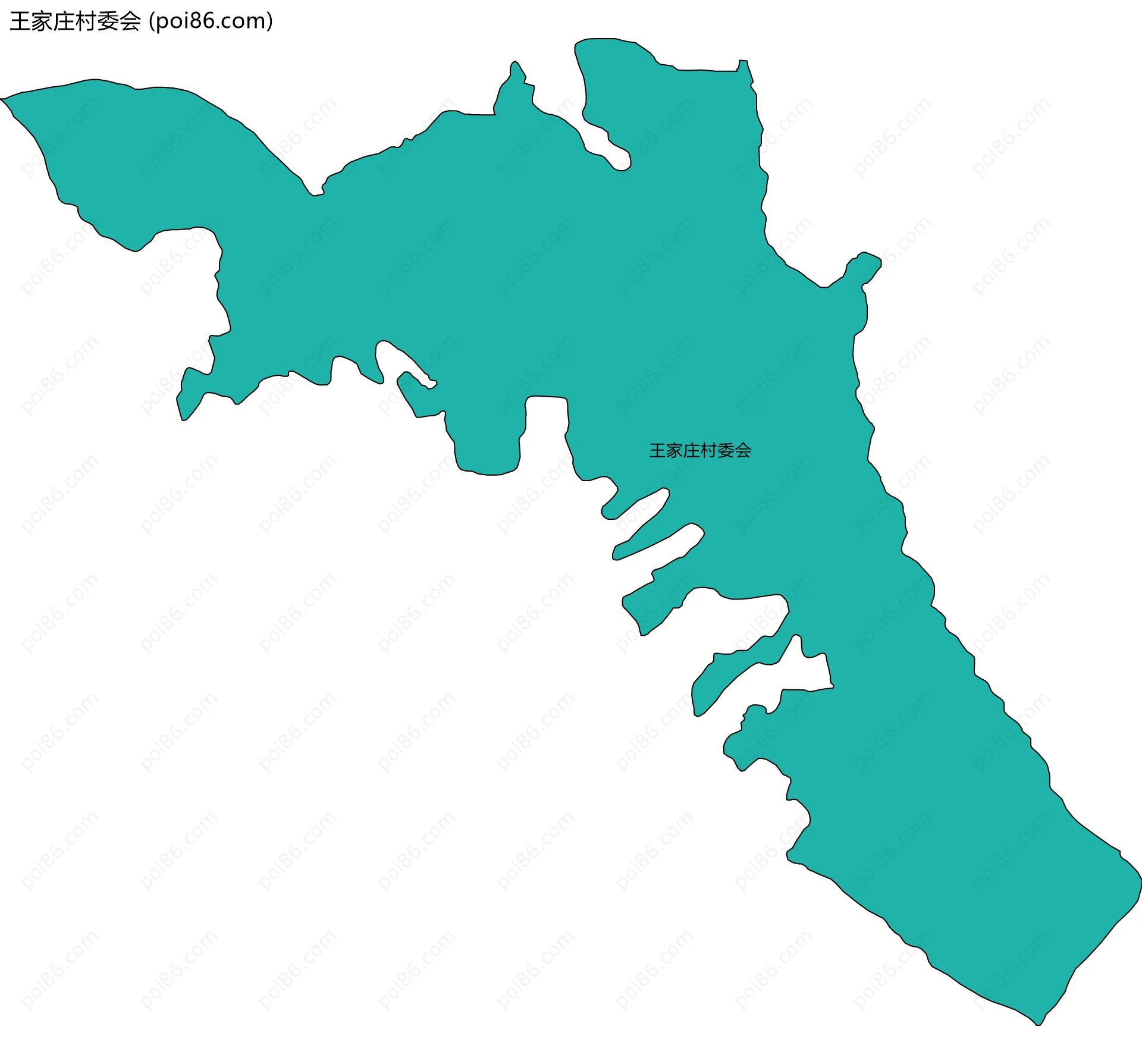 王家庄村委会边界地图