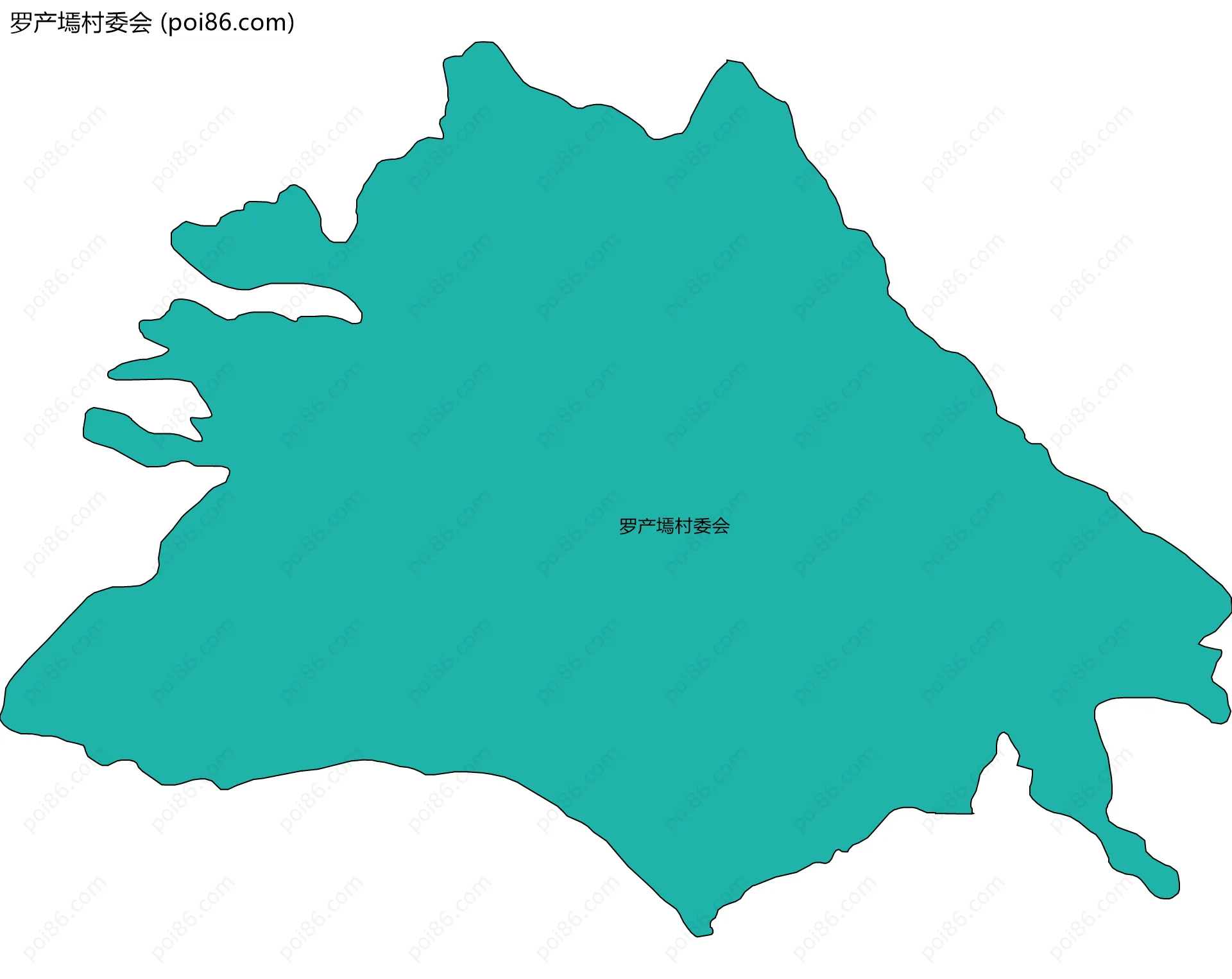 罗产墕村委会边界地图