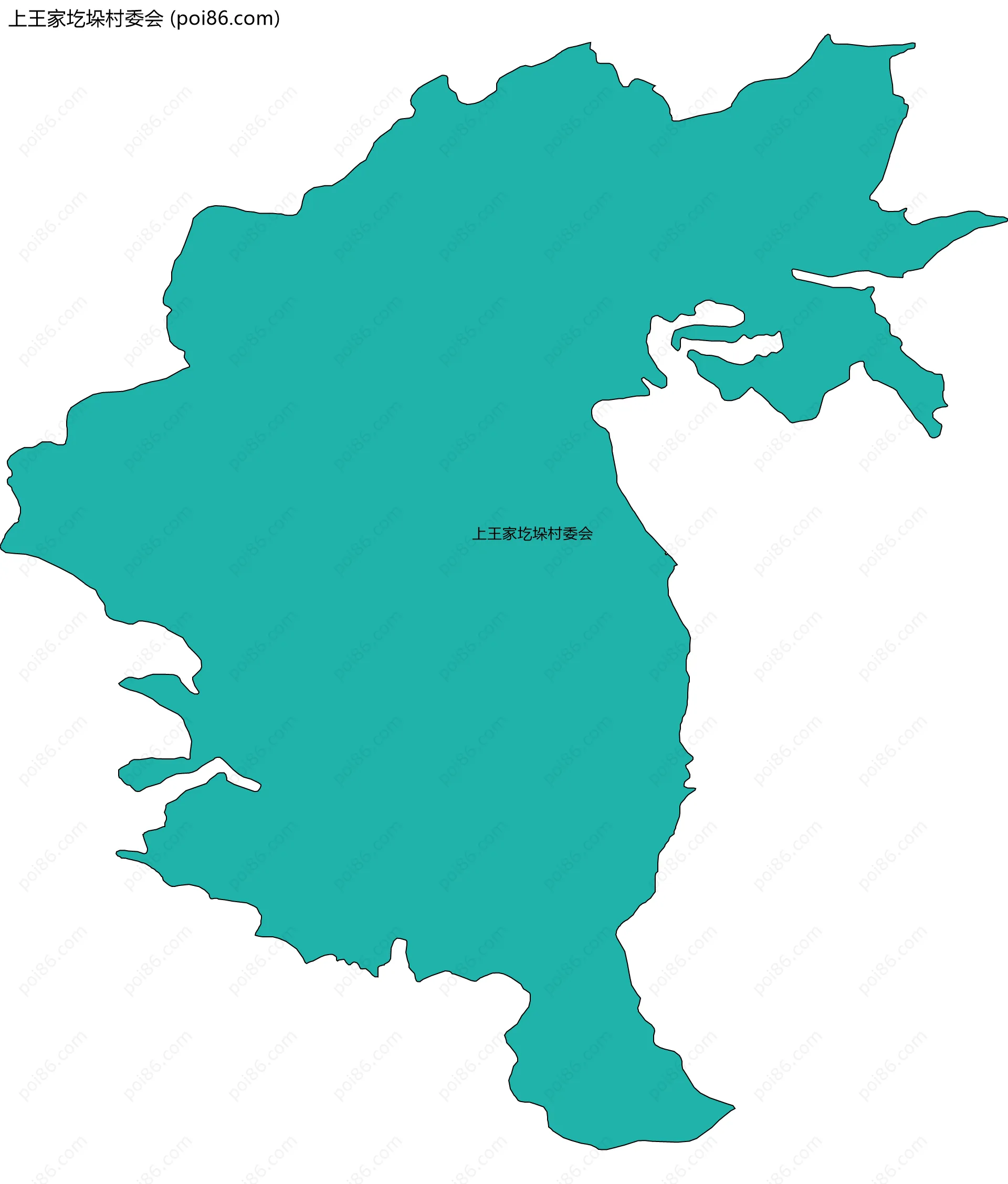 上王家圪垛村委会边界地图