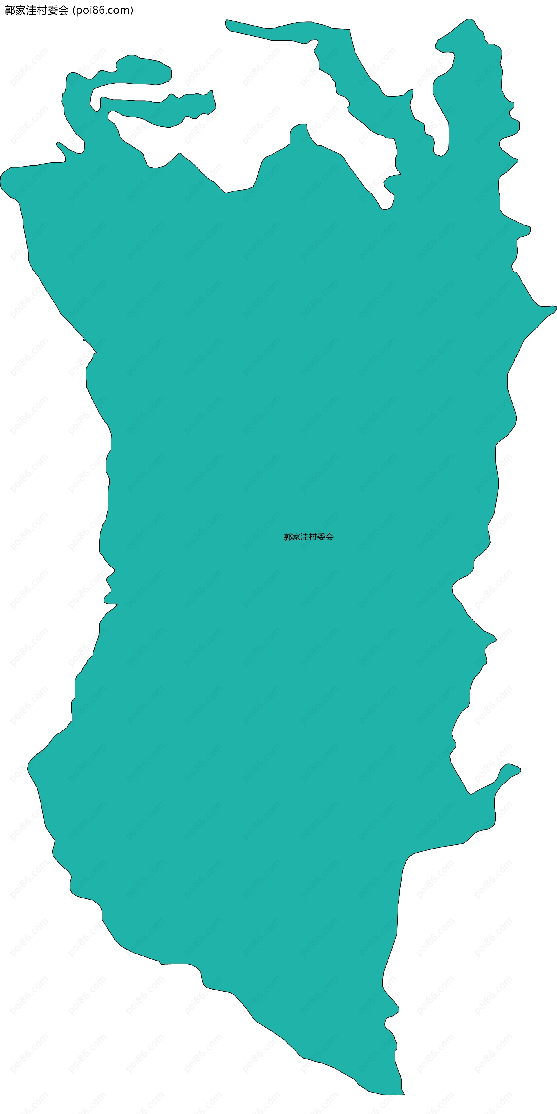 郭家洼村委会边界地图