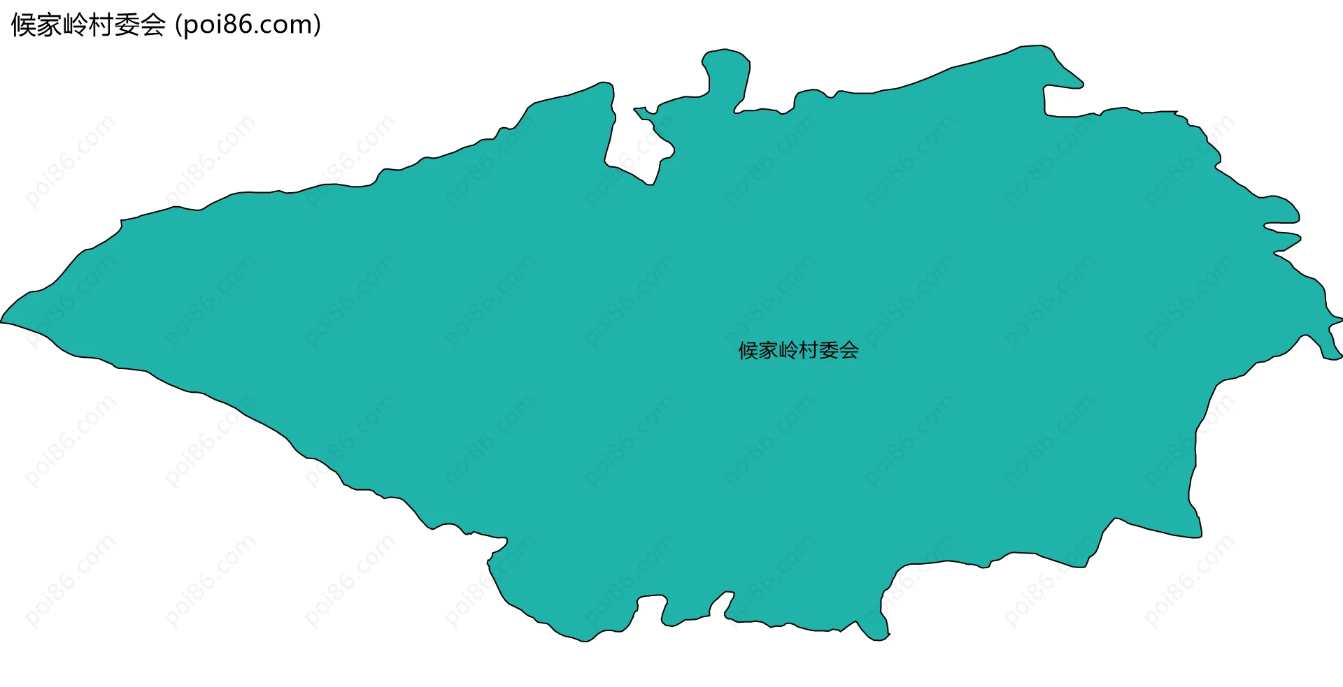 候家岭村委会边界地图