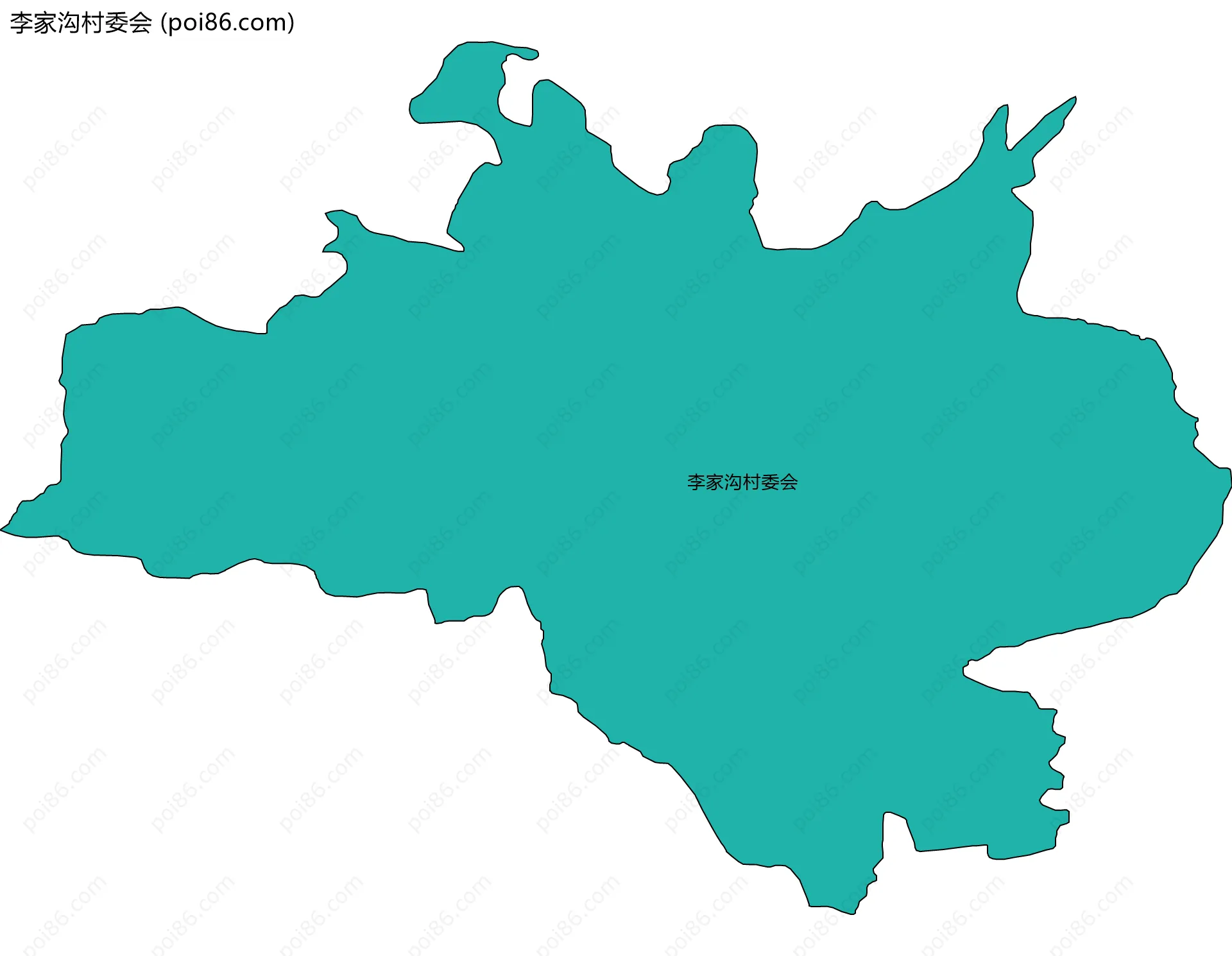 李家沟村委会边界地图