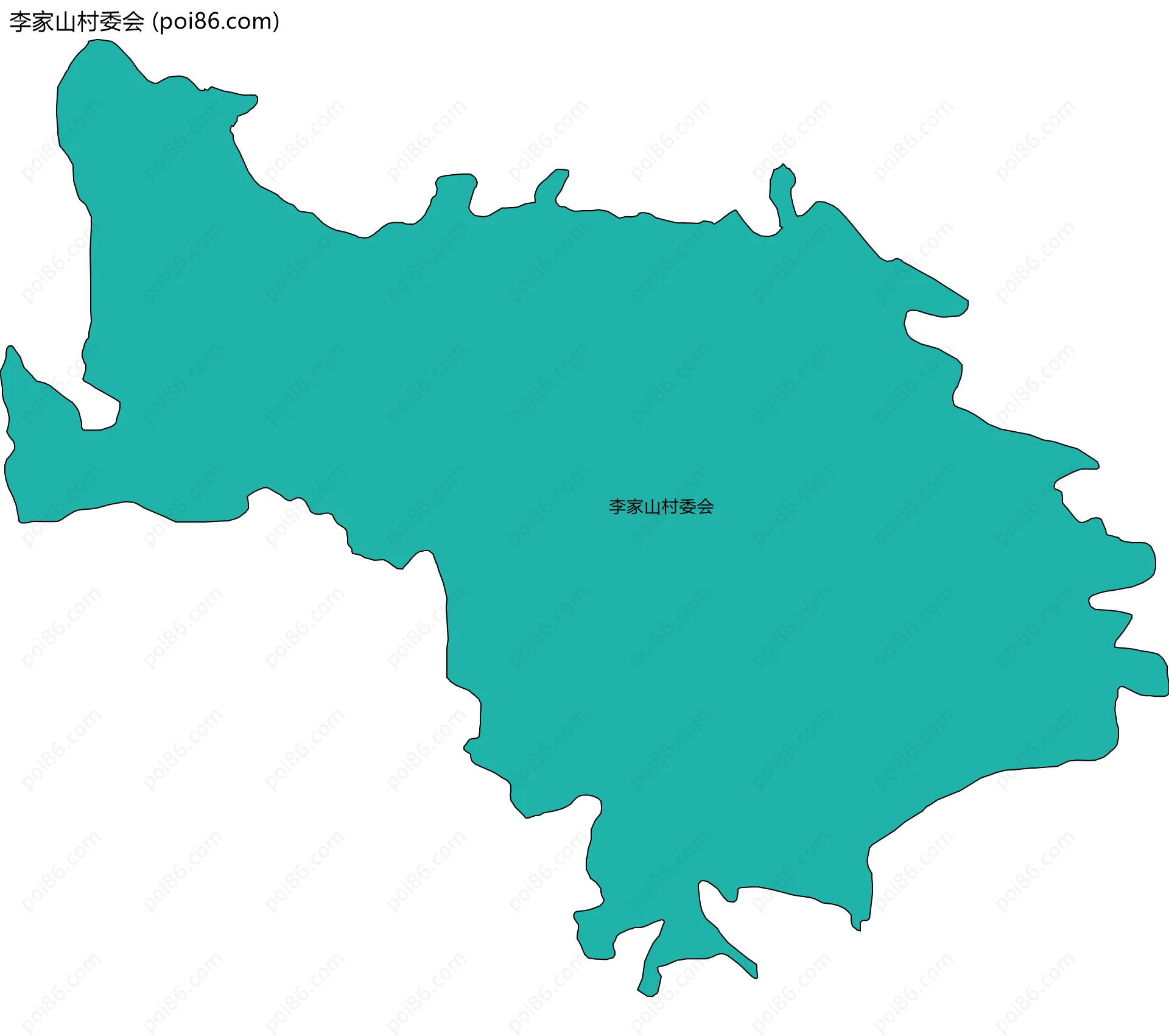 李家山村委会边界地图