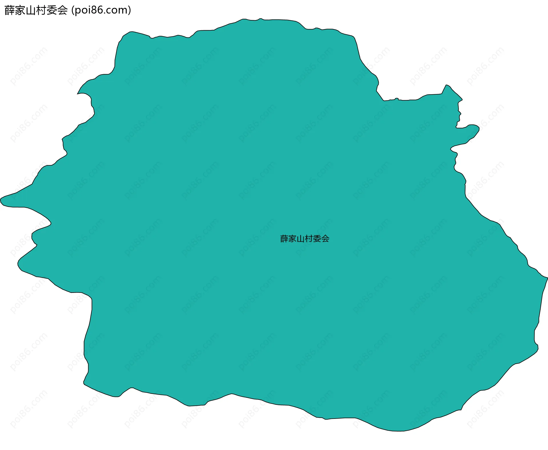 薛家山村委会边界地图