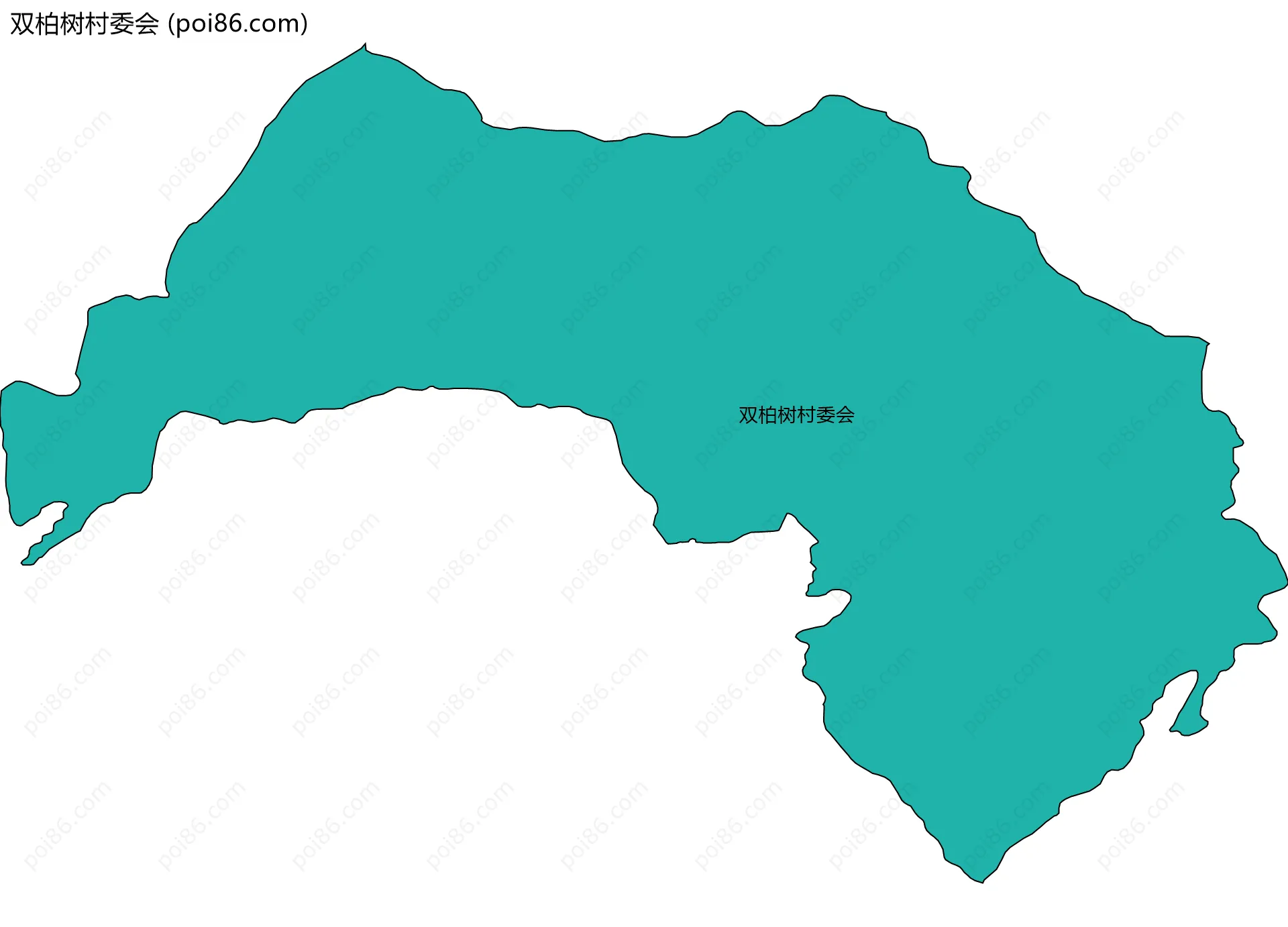 双柏树村委会边界地图