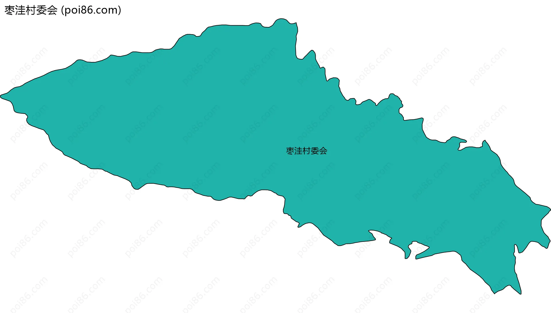 枣洼村委会边界地图