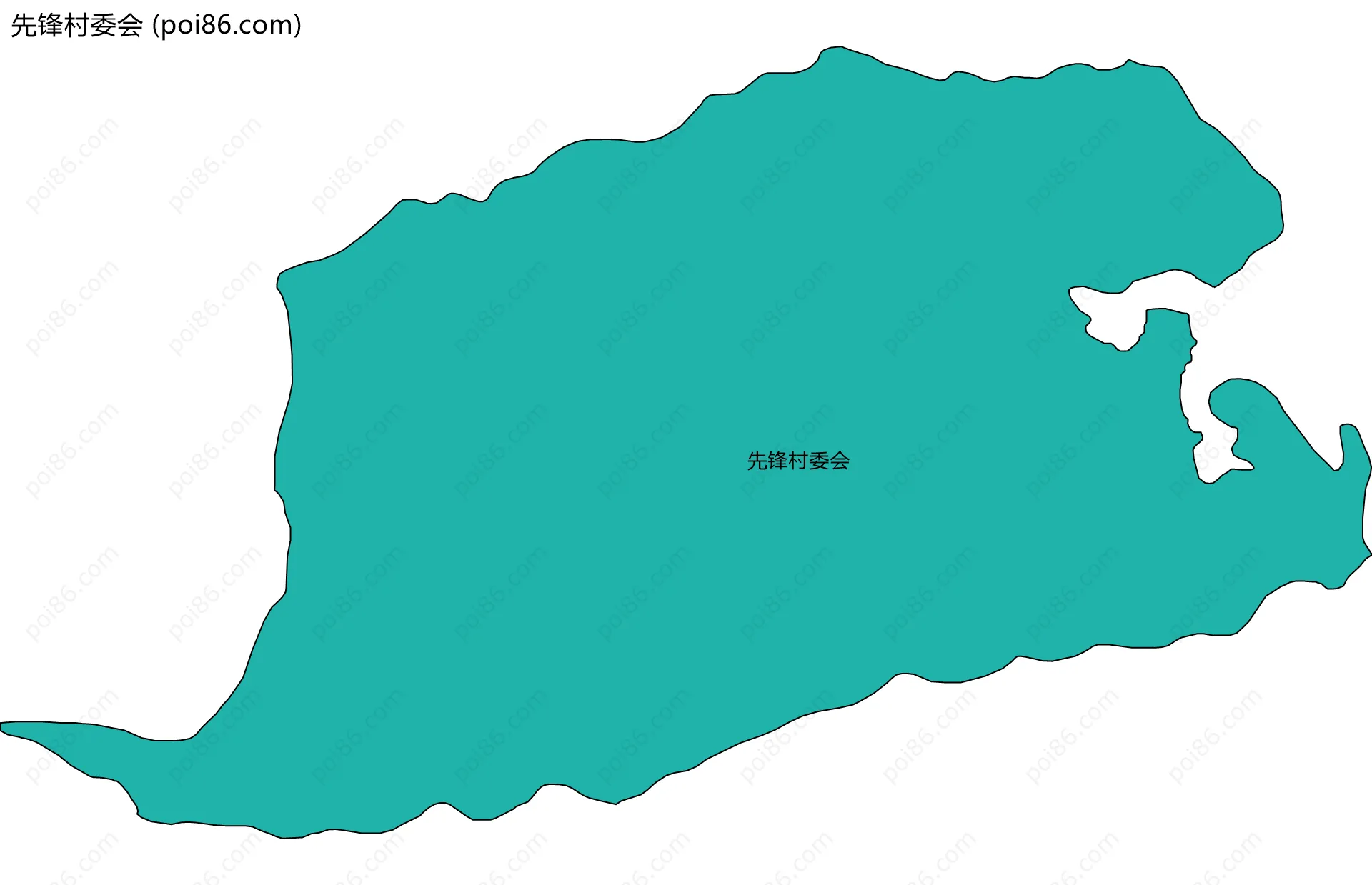 先锋村委会边界地图