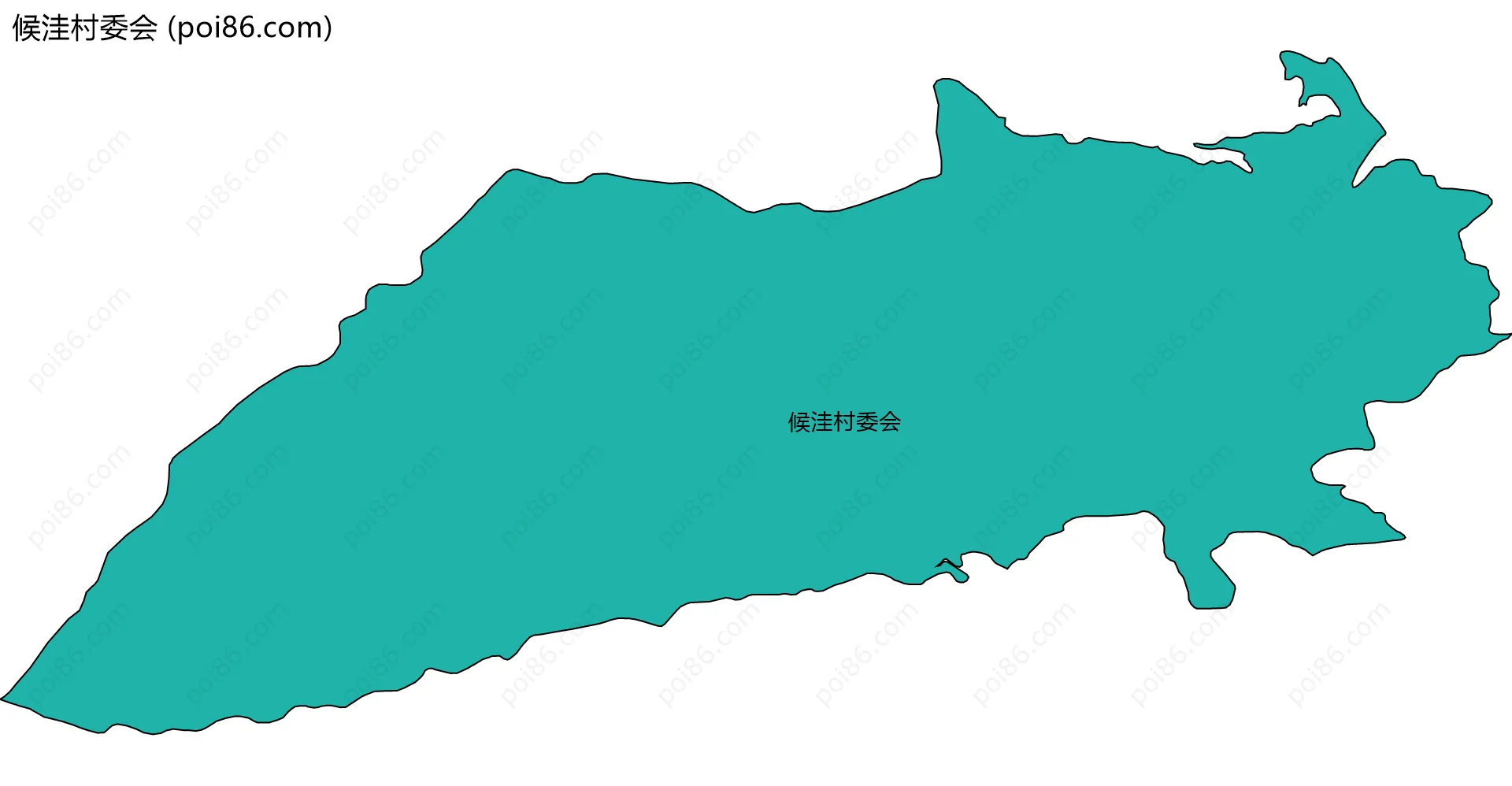 候洼村委会边界地图