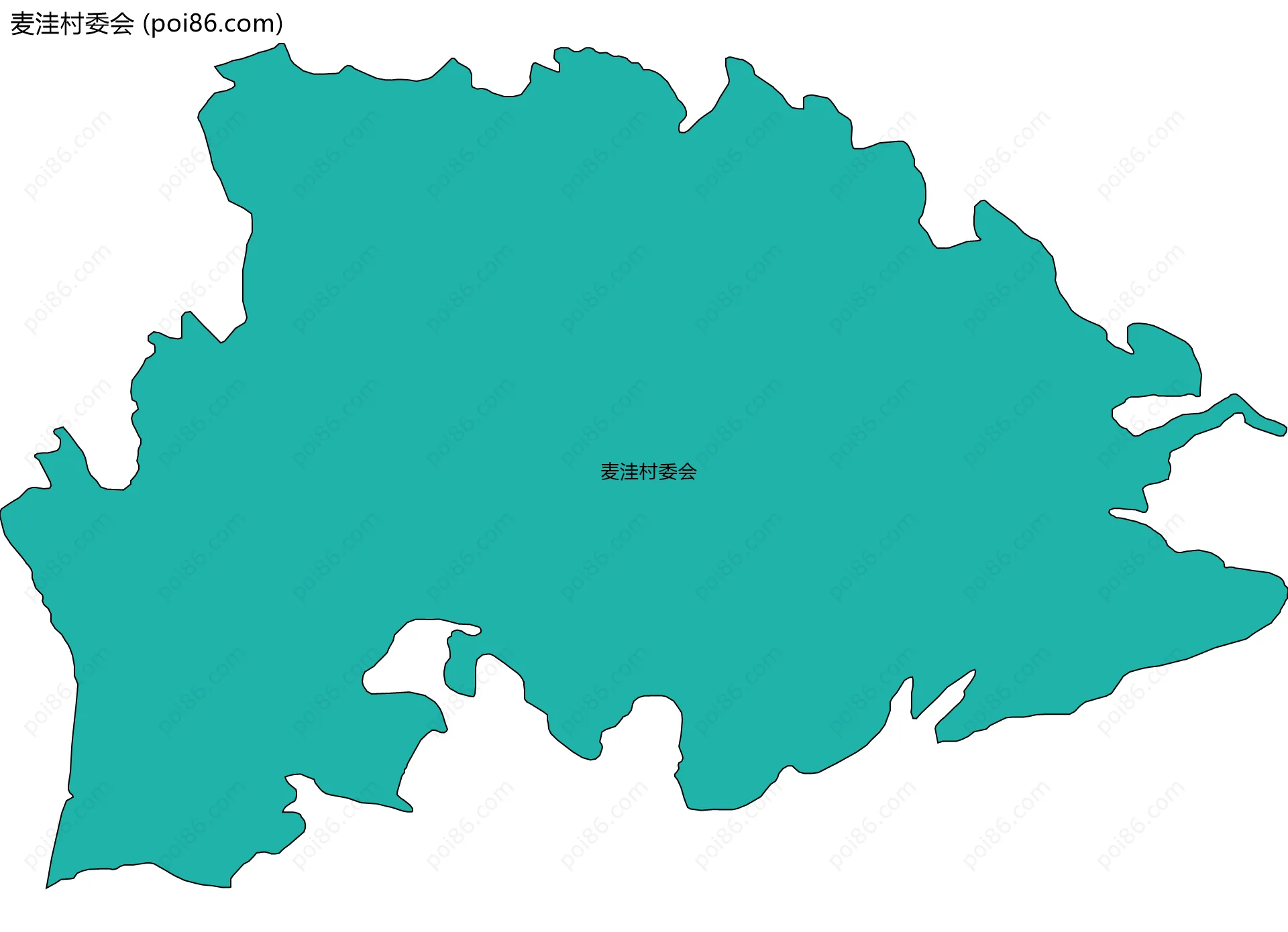 麦洼村委会边界地图