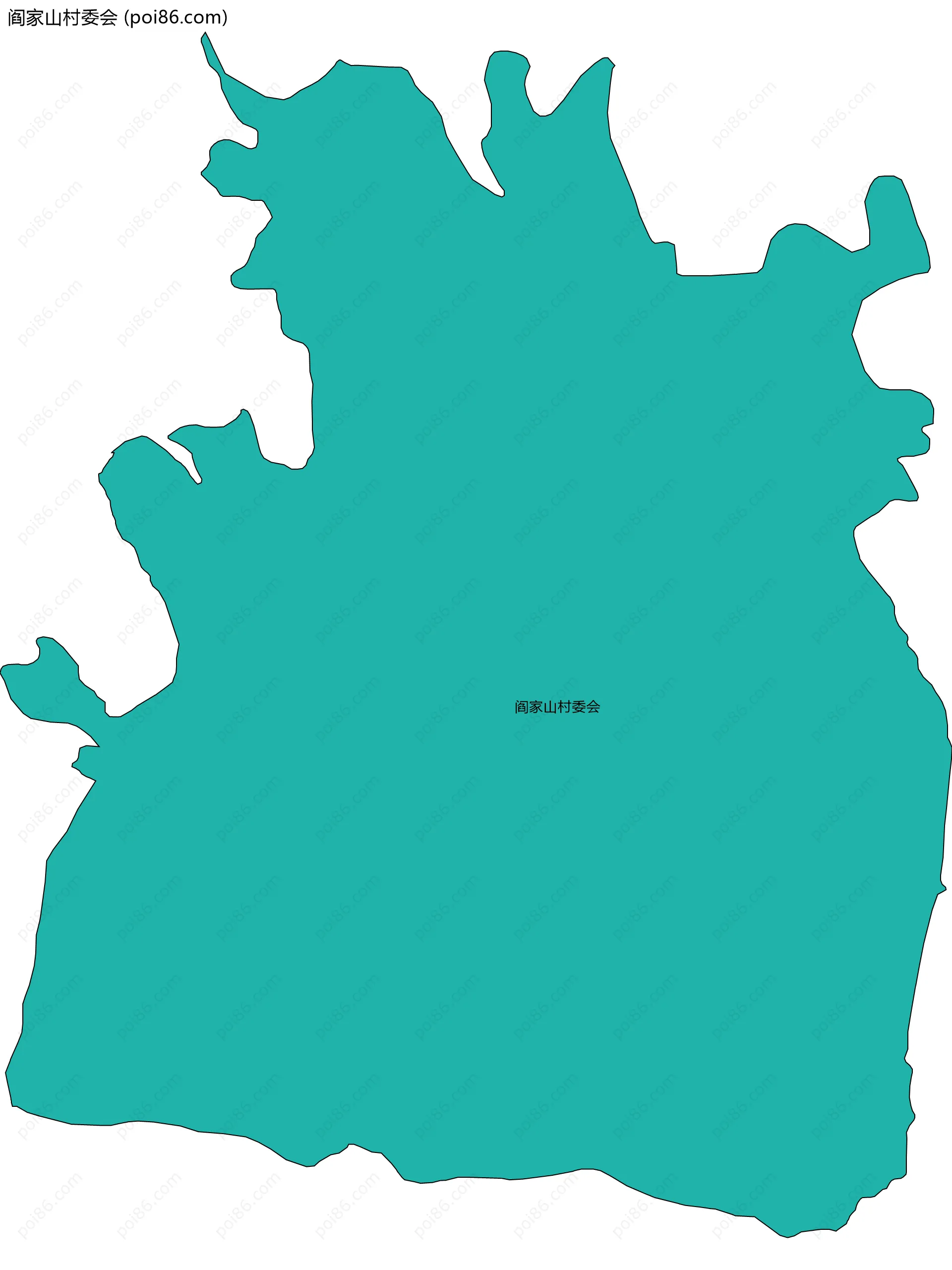 阎家山村委会边界地图